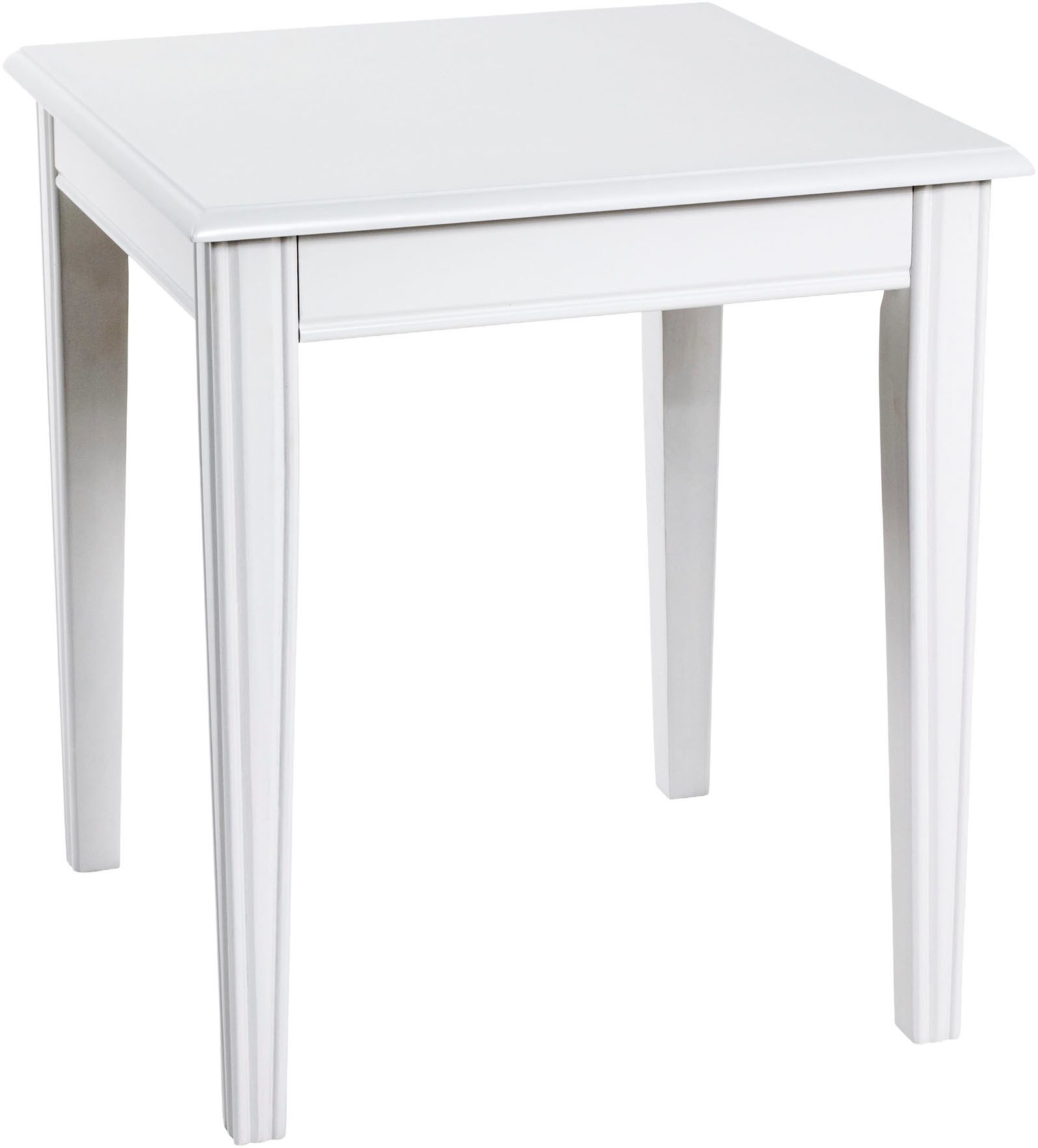 HAKU Beistelltisch Sofatisch, Wohnzimmertisch (1-St), quadratisch - aus MDF Weiß B/T/H 45/45/51 cm