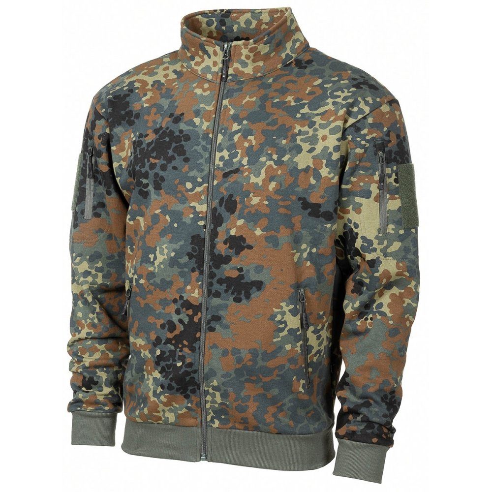 MFH Sweatjacke Sweatjacke, Tactical, flecktarn - S Kopfhörerausgang