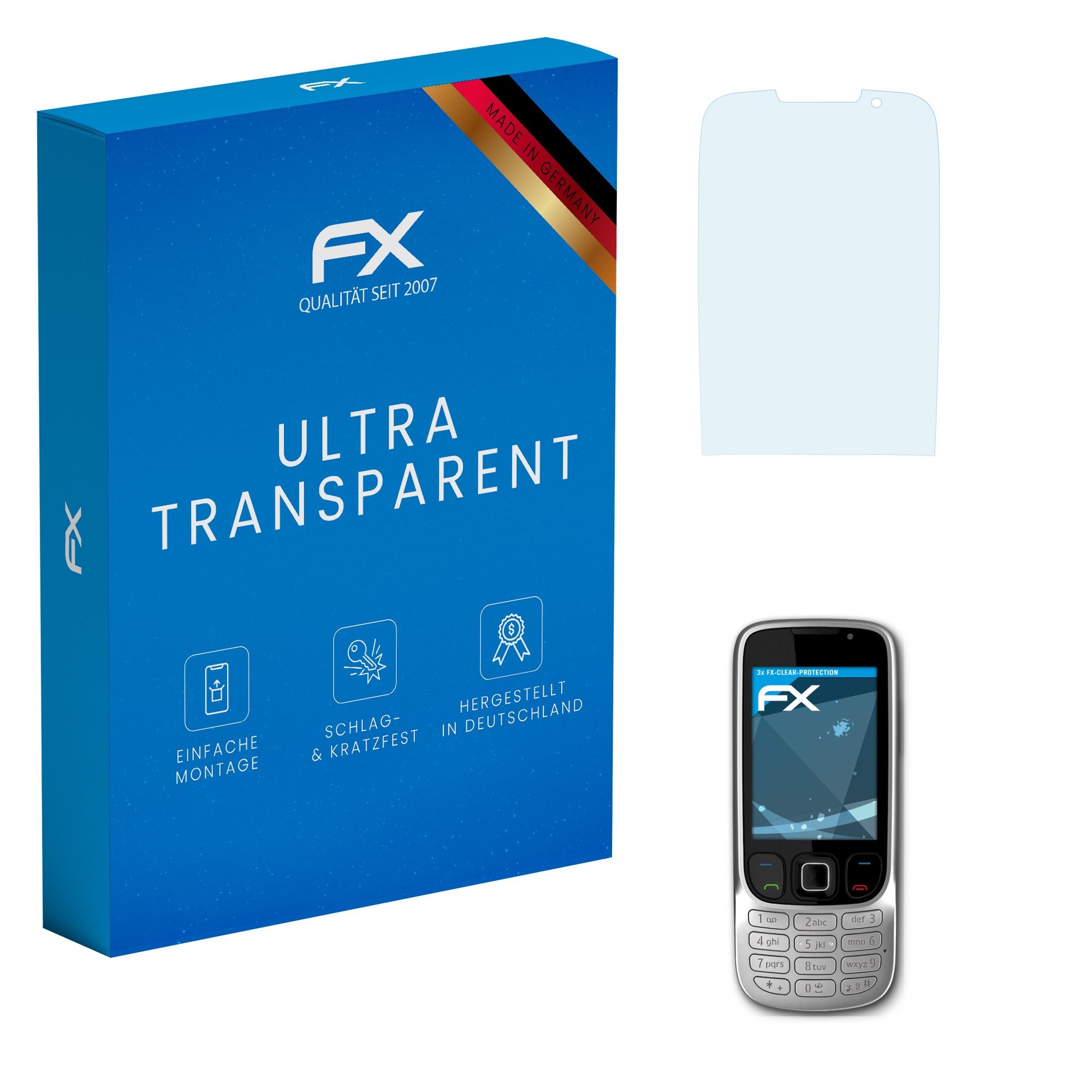 Schutzfolie Displayschutz für Nokia 6303i Classic
