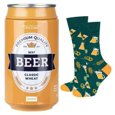 Soxo Socken Bier Geschenke Für Männer (Dose, Set) kuschelig weich