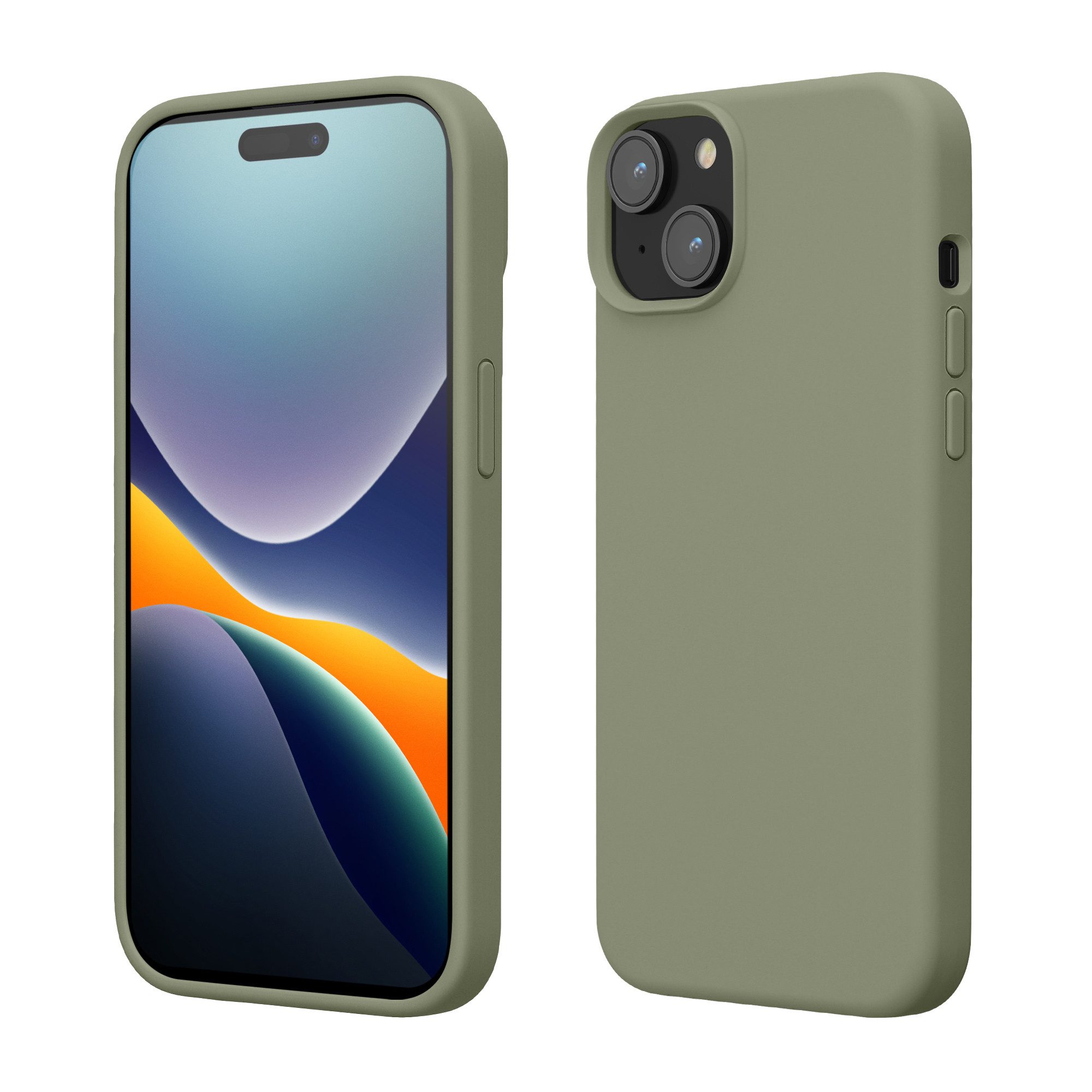 kwmobile Handyhülle Hülle für Apple iPhone 15, Hülle Silikon gummiert - Handyhülle - Handy Case Cover