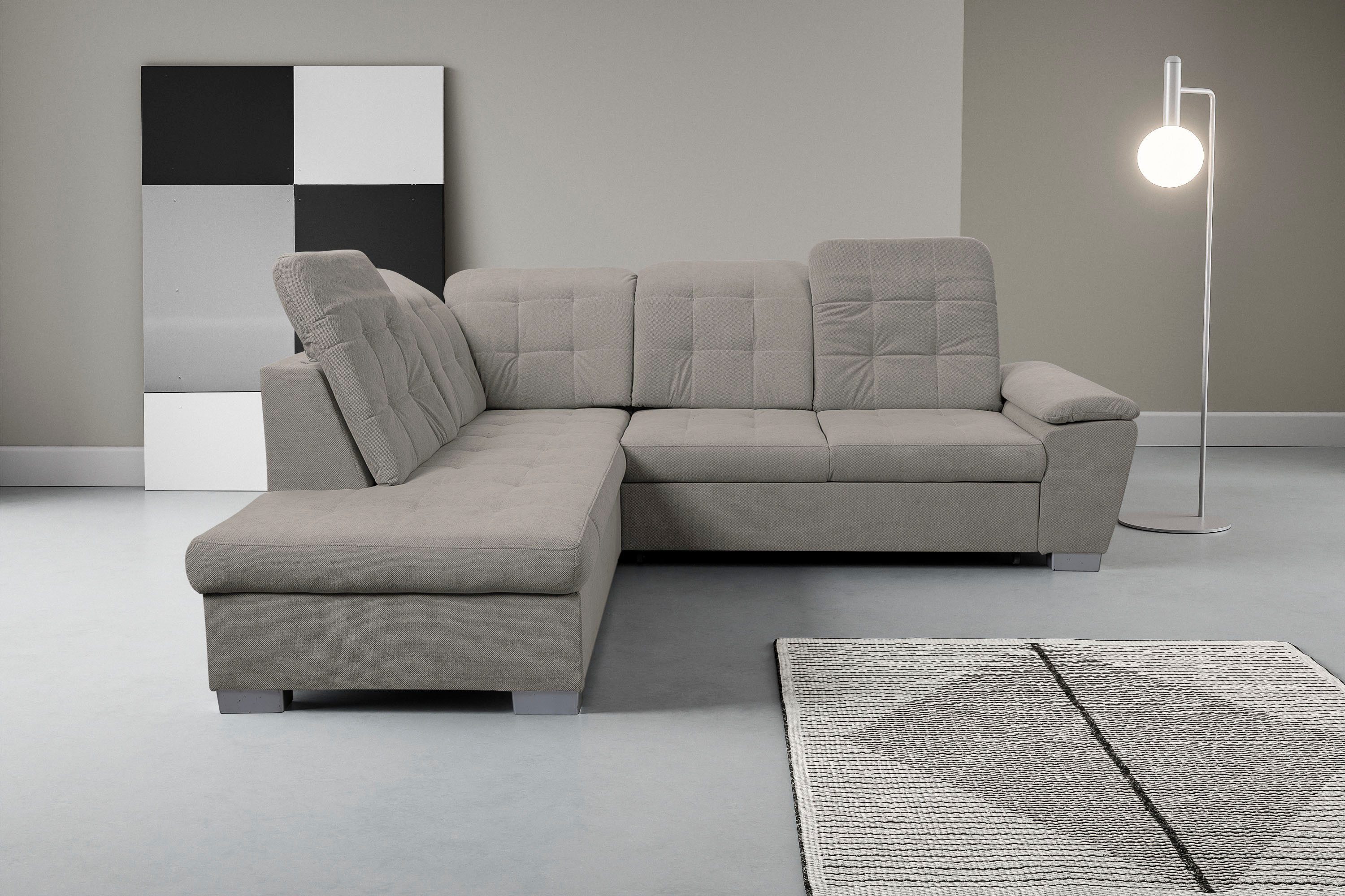 WERK2 Ecksofa Bonny inkl. Kopfteilverstellung, Bettfunktion, Stauraum, Brei günstig online kaufen