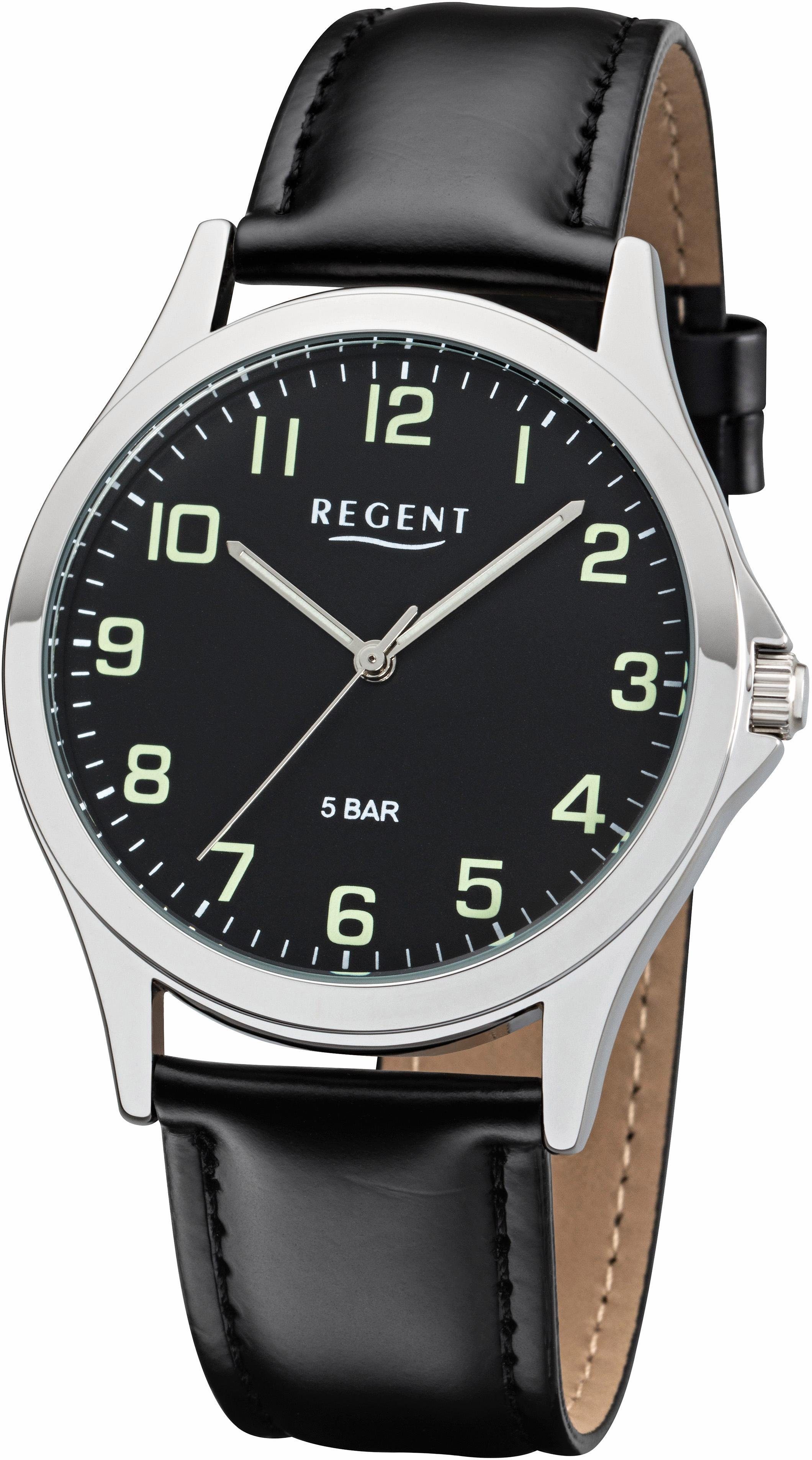 Regent Quarzuhr 18307816, Armbanduhr, Herrenuhr, Mineralglas günstig online kaufen