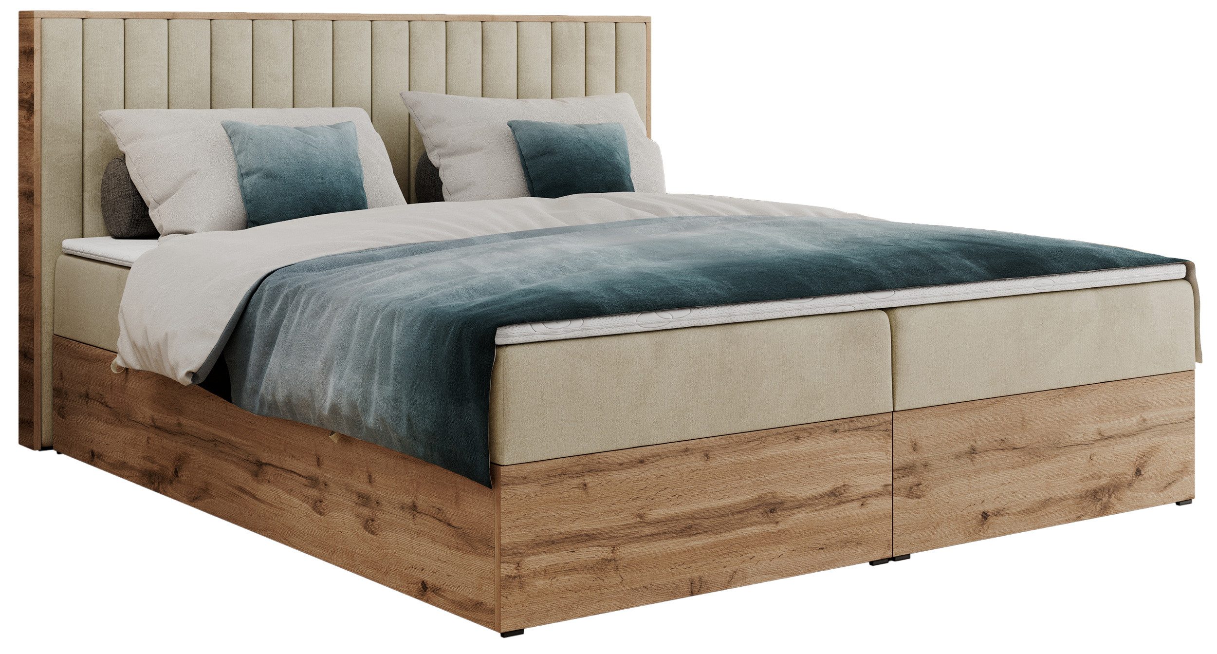 MKS MÖBEL Boxspringbett ALBERO 4 (Set, günstig online kaufen