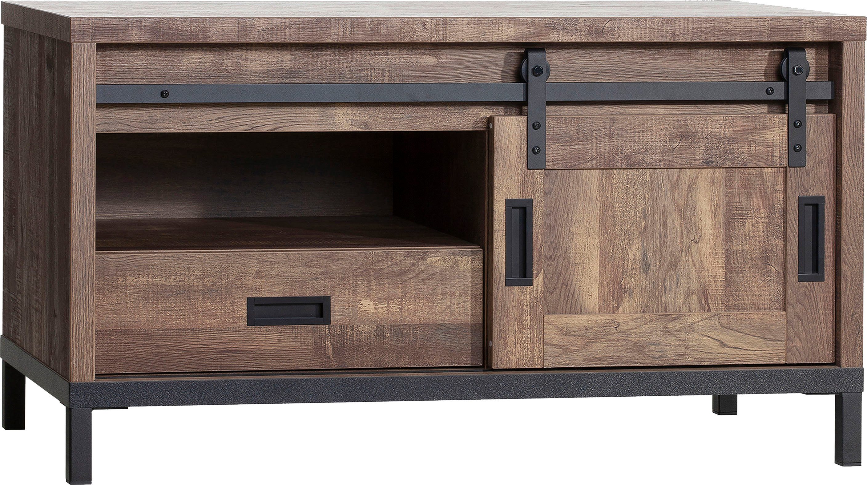 OMG Design TV-Schrank Stanley Lowboard mit Schiebetür, Breite 120 cm, in zwei Breiten