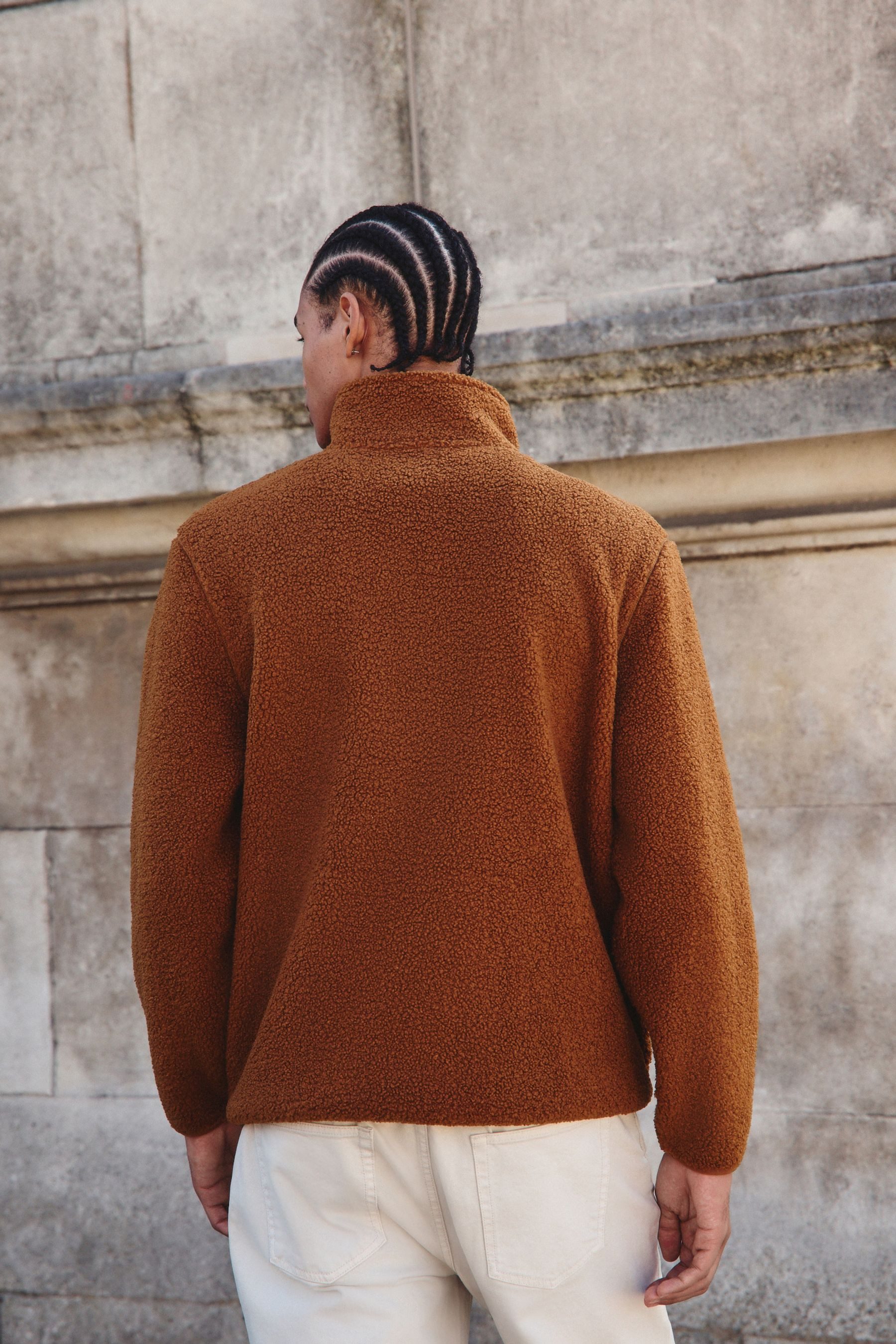 Next Fleecejacke Borg-Fleece mit 1/4-Reißverschluss, Trichterkragen günstig online kaufen