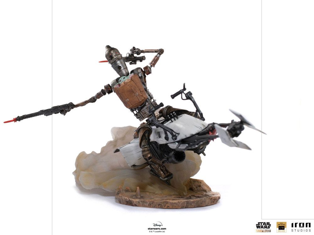 Iron Studios Merchandise-Figur Star Wars The Mandalorian Deluxe Art Scale Statue 1/10 IG-11 & The Chi