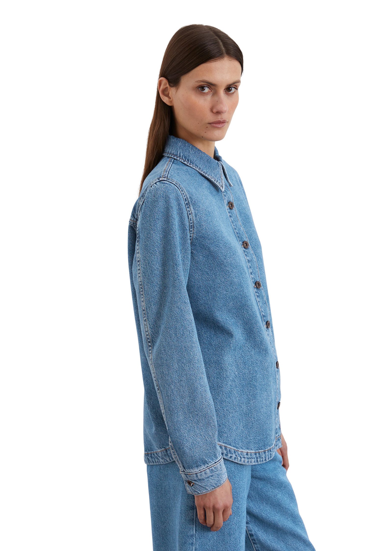 Marc O'Polo Jeansbluse aus Lyocell-Bio-Baumwolle-Mix günstig online kaufen