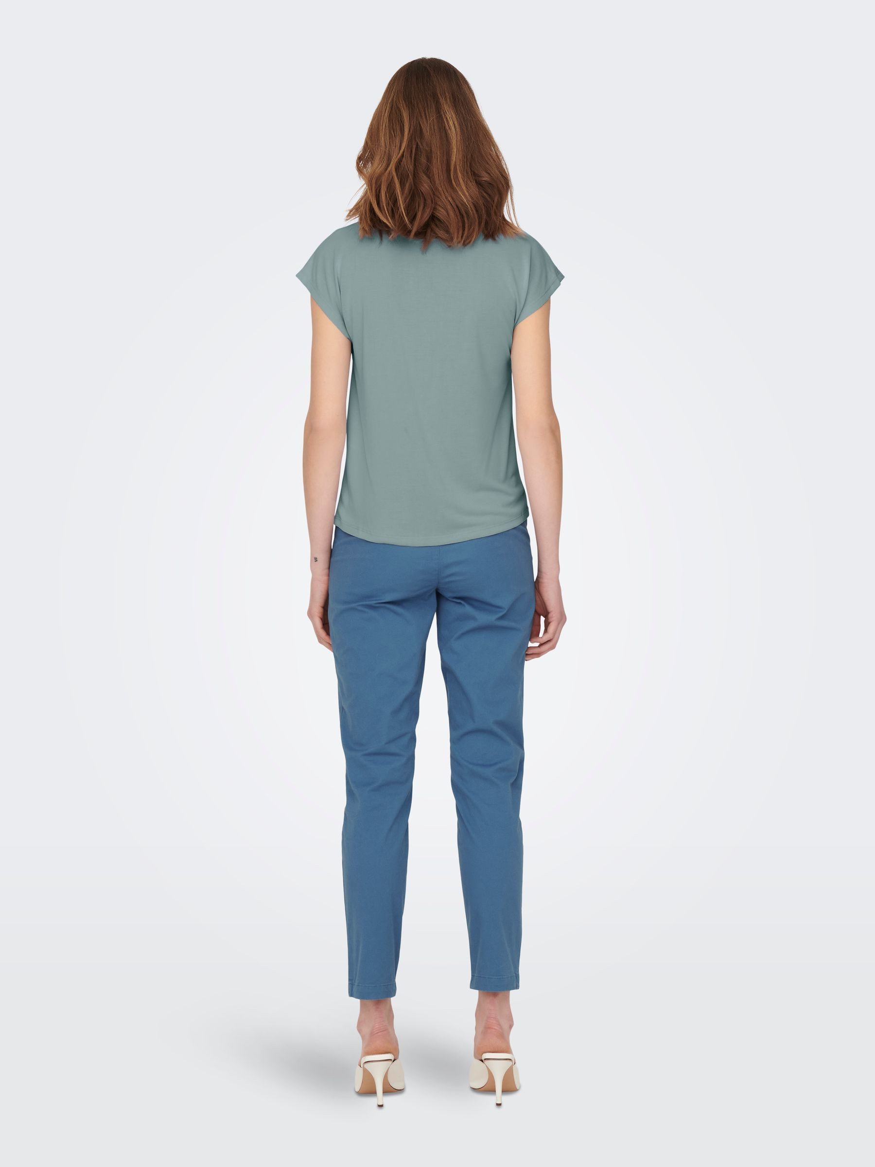 ONLY T-Shirt Basic mit V-Ausschnitt, kurze günstig online kaufen