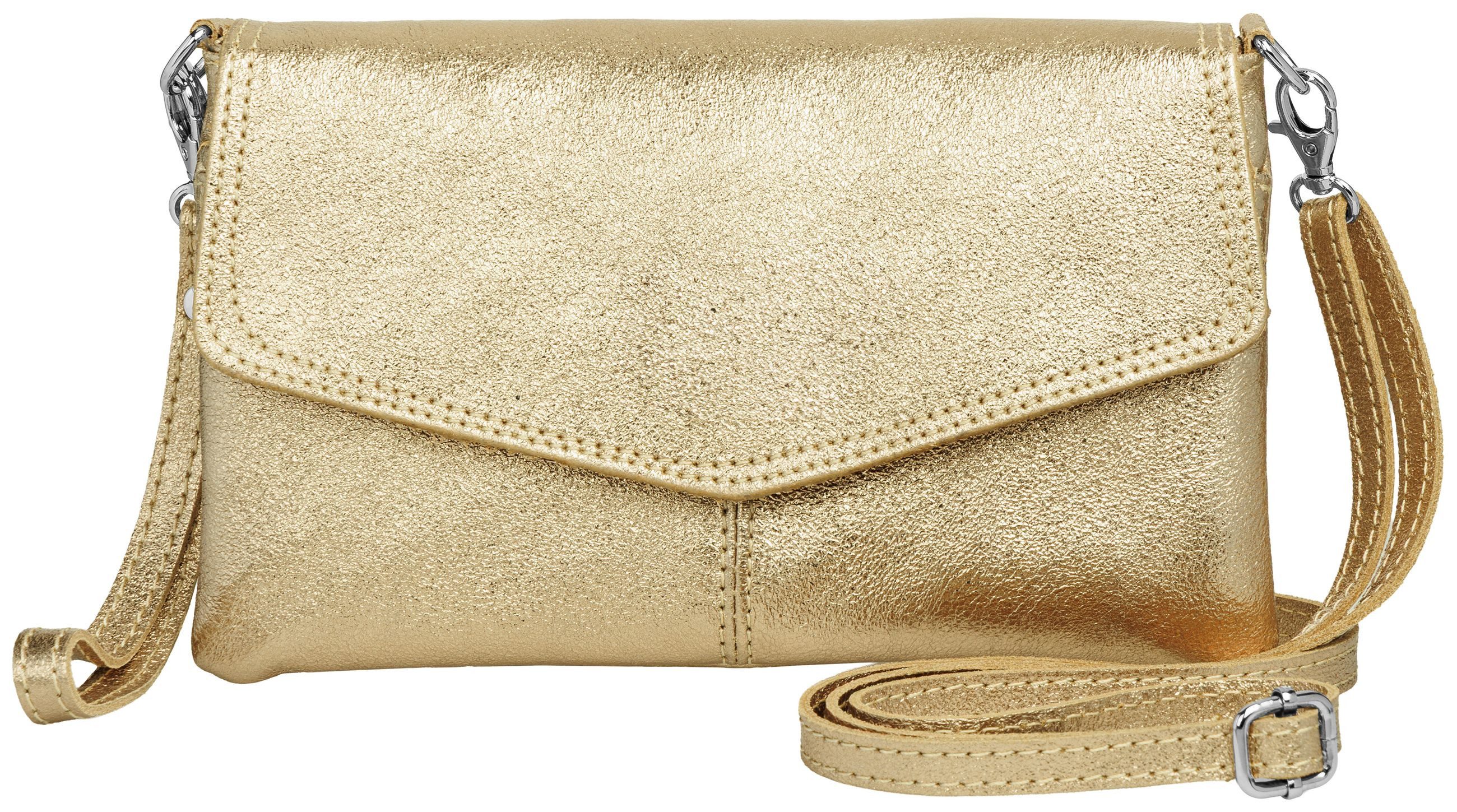 Caspar Clutch Abendtasche Leder Damen Umhängetasche günstig online kaufen