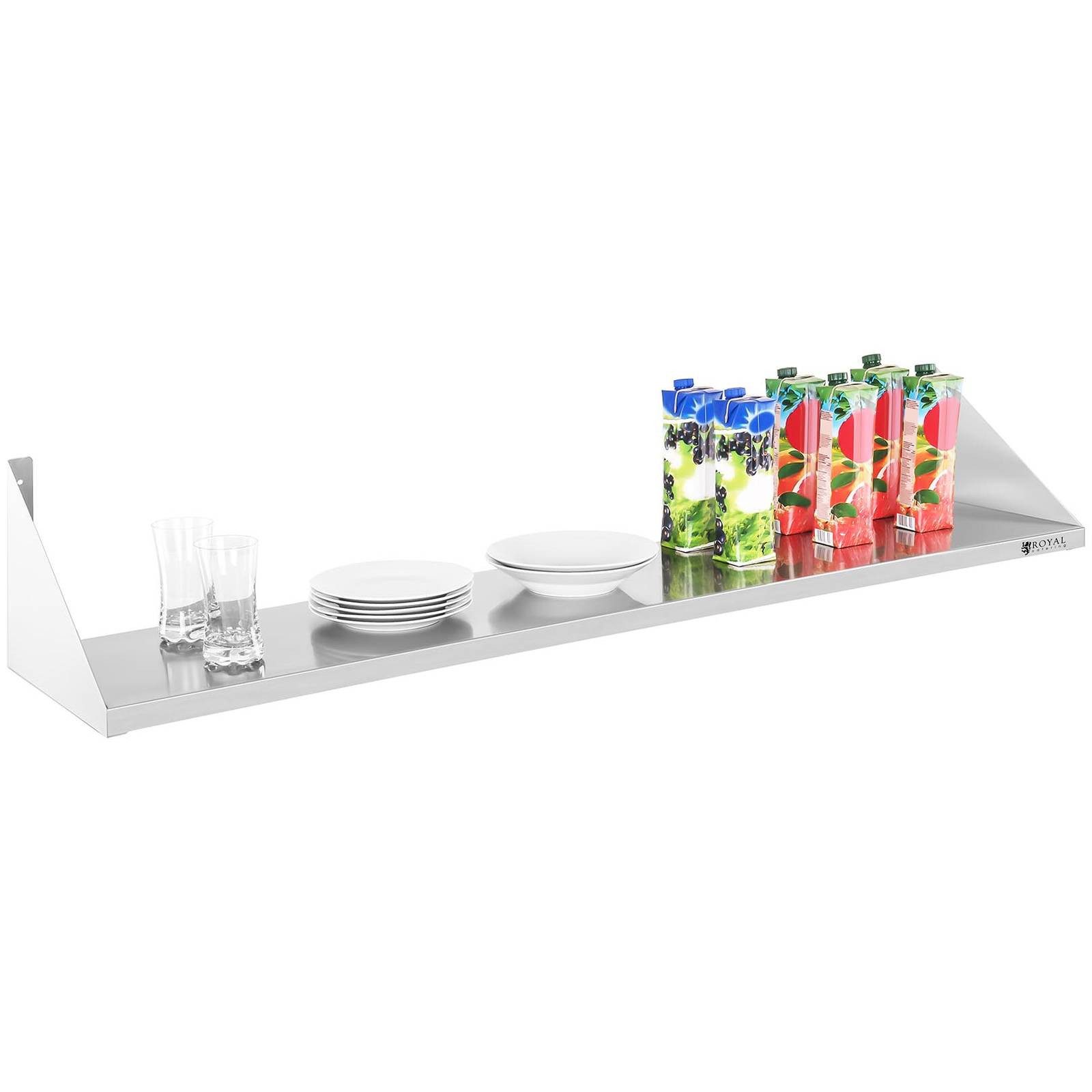Royal Catering Hängeregal 150 x 30 cm Gastro Wandbord Wandregal Edelstahlre günstig online kaufen