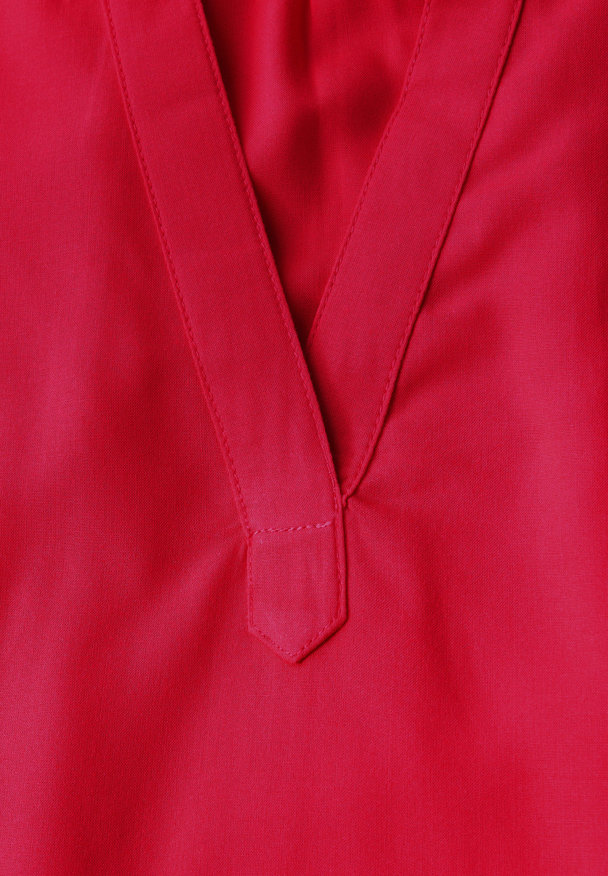 CECIL Kurzarmbluse mit geschlitztem Ausschnitt