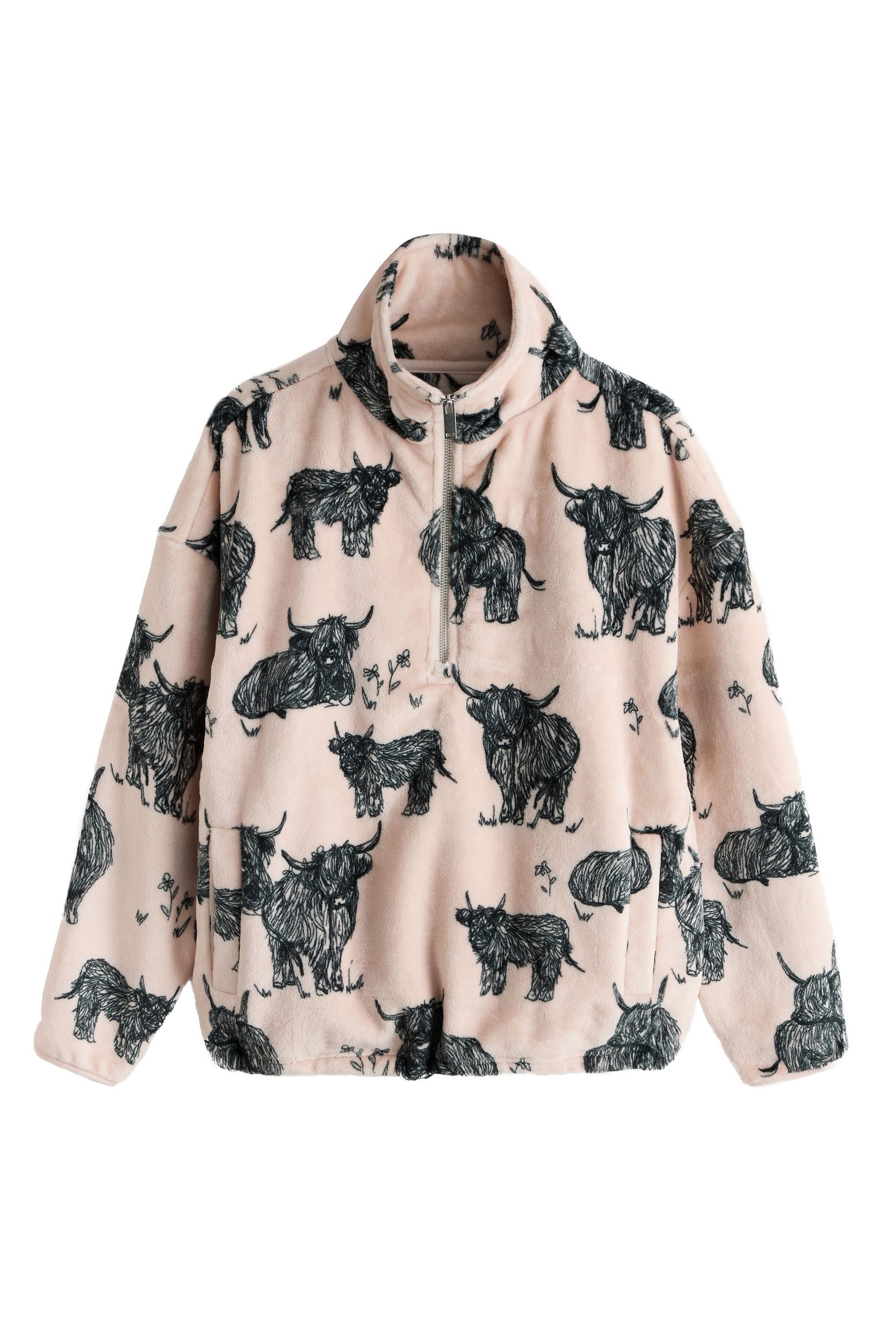 Next Fleecejacke Fleece mit halben Reißverschluss (1-St)