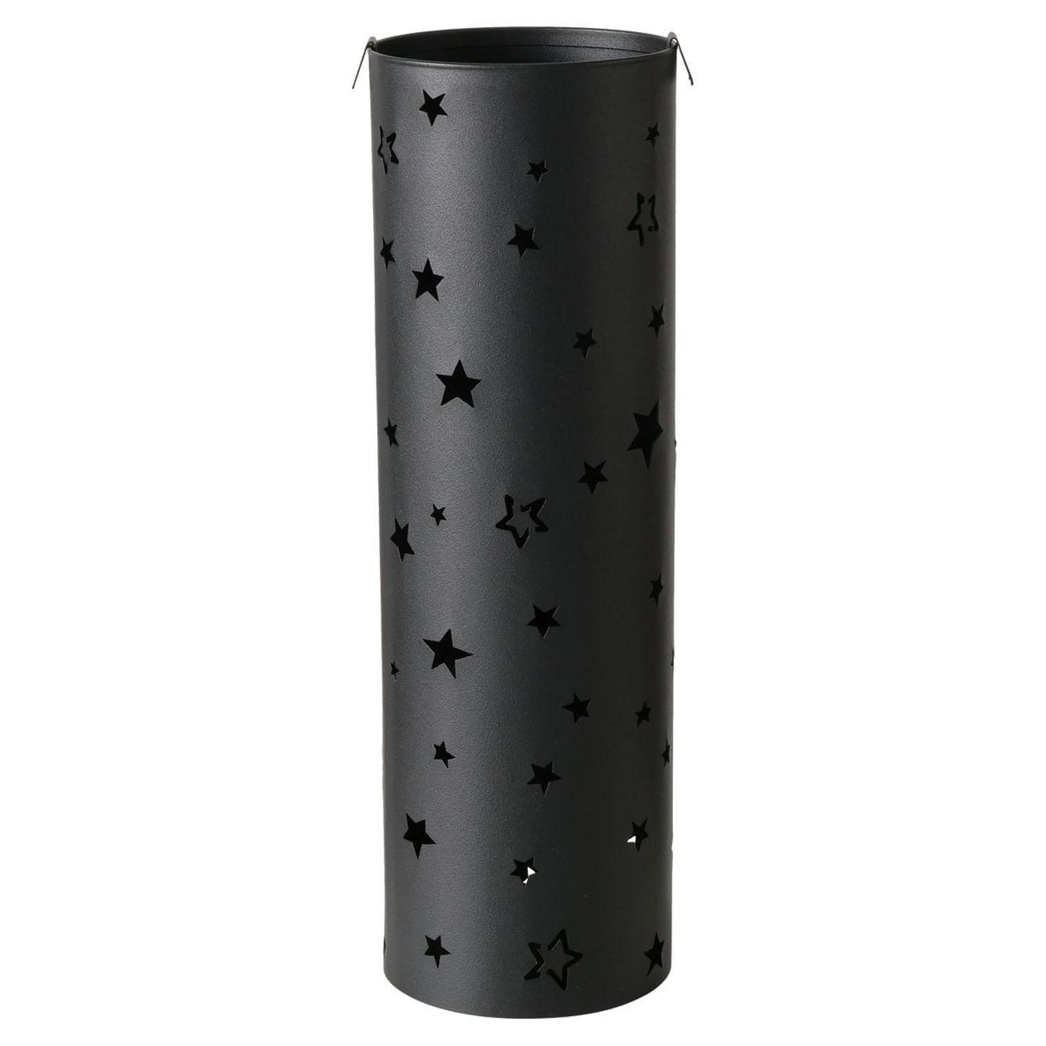 BOLTZE Windlicht STARRY, H 45 cm, Schwarz, pulverbeschichtet, (1 St), aus Metall