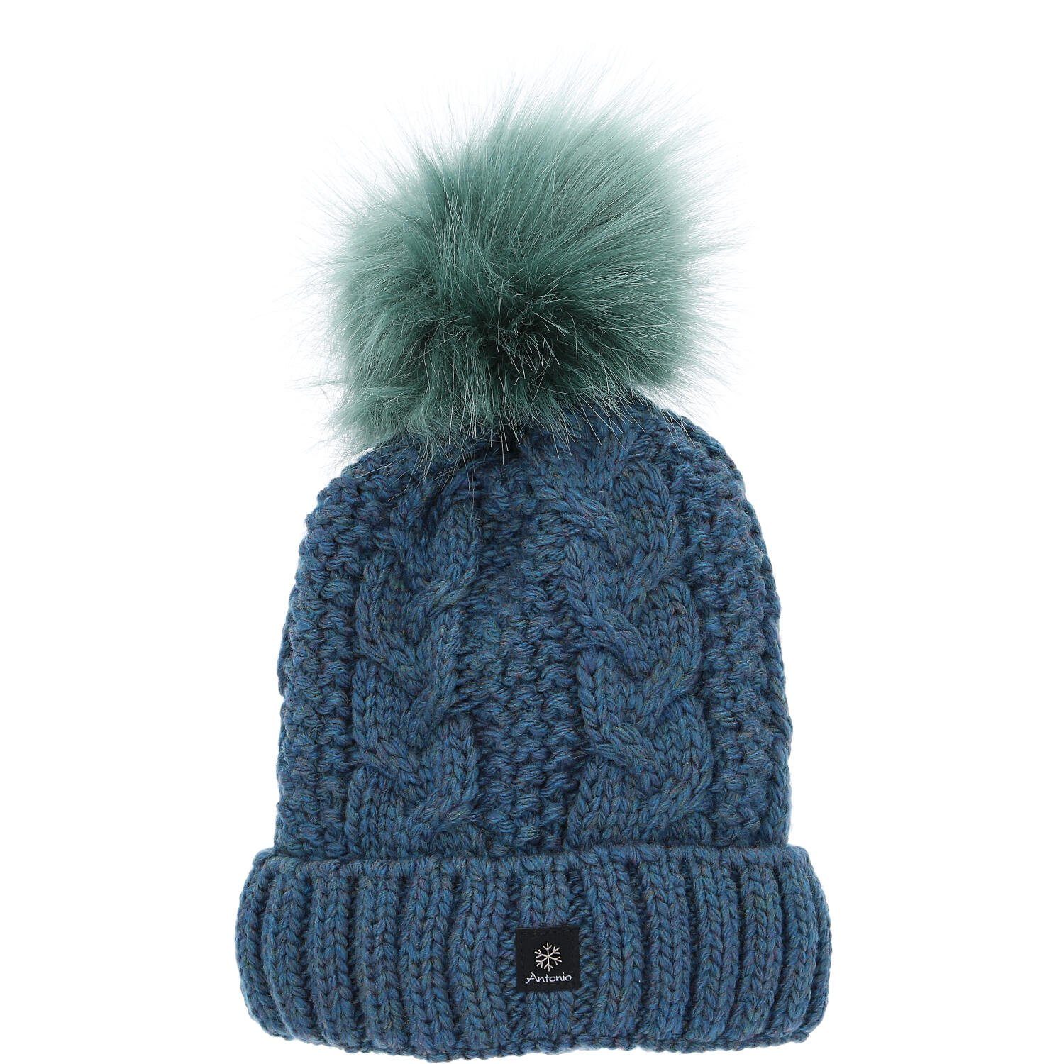 Antonio Strickmütze Antonio Damen Strick Mütze Beanie petrol (1-St) günstig online kaufen