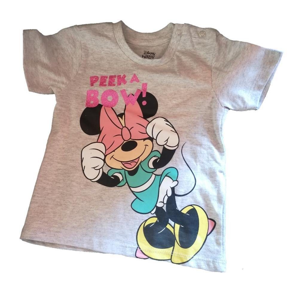 Baby Mouse Set EplusM "Peek (Set, Minnie a Shirt Hose, 2-tlg) kurzes Shirt grau & Hose mit Bow!",