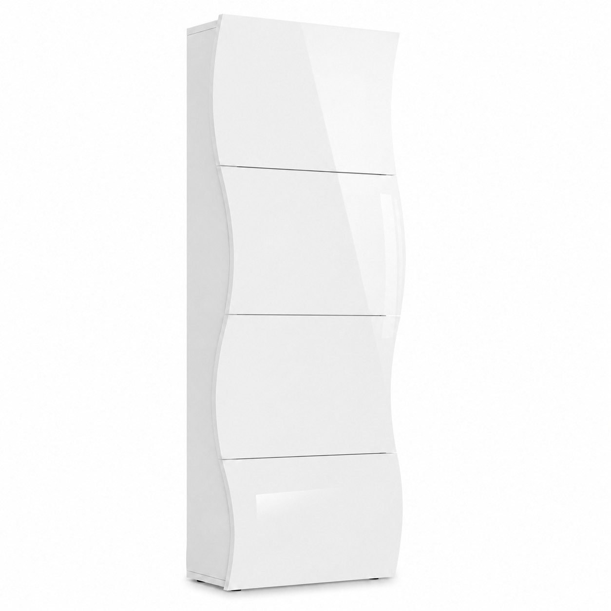 OTTO home Schuhschrank Luxor 4, Schuhklapper, Schuhkommode, Höhe 160 cm UV-lackiert, Hochglanz, grifflos, 4-Klappen
