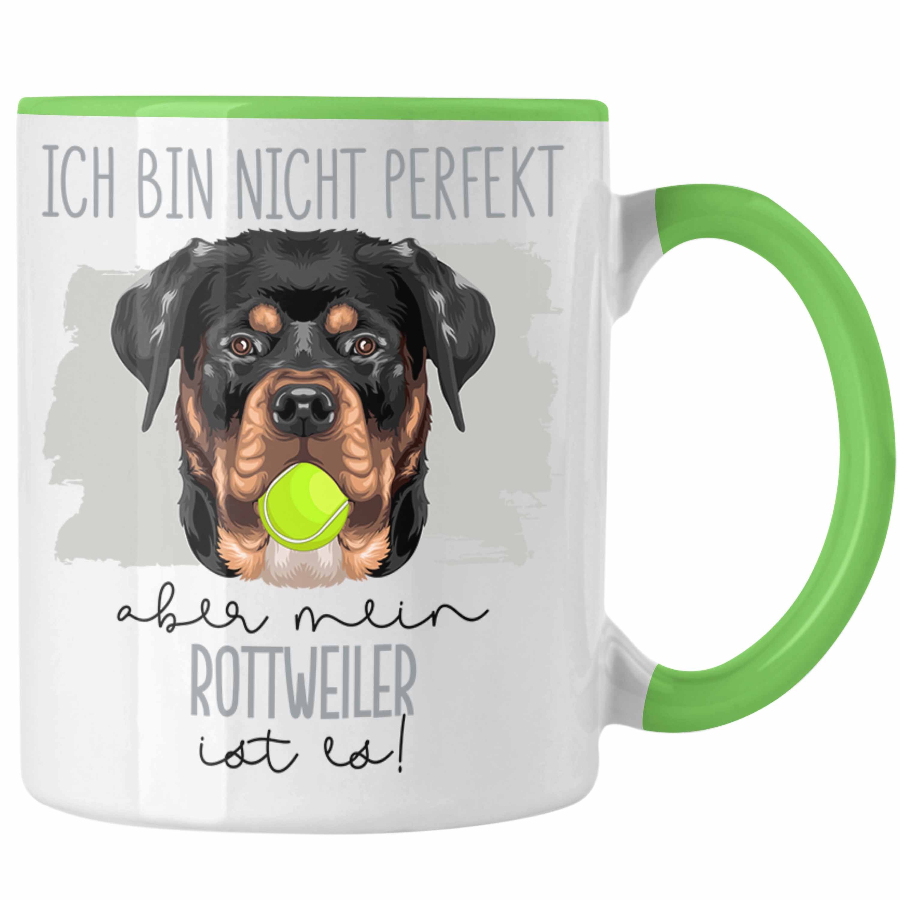 Geschenkidee Grün Trendation Tasse Besitz Besitzer Spruch Rottweiler Tasse Geschenk Lustiger