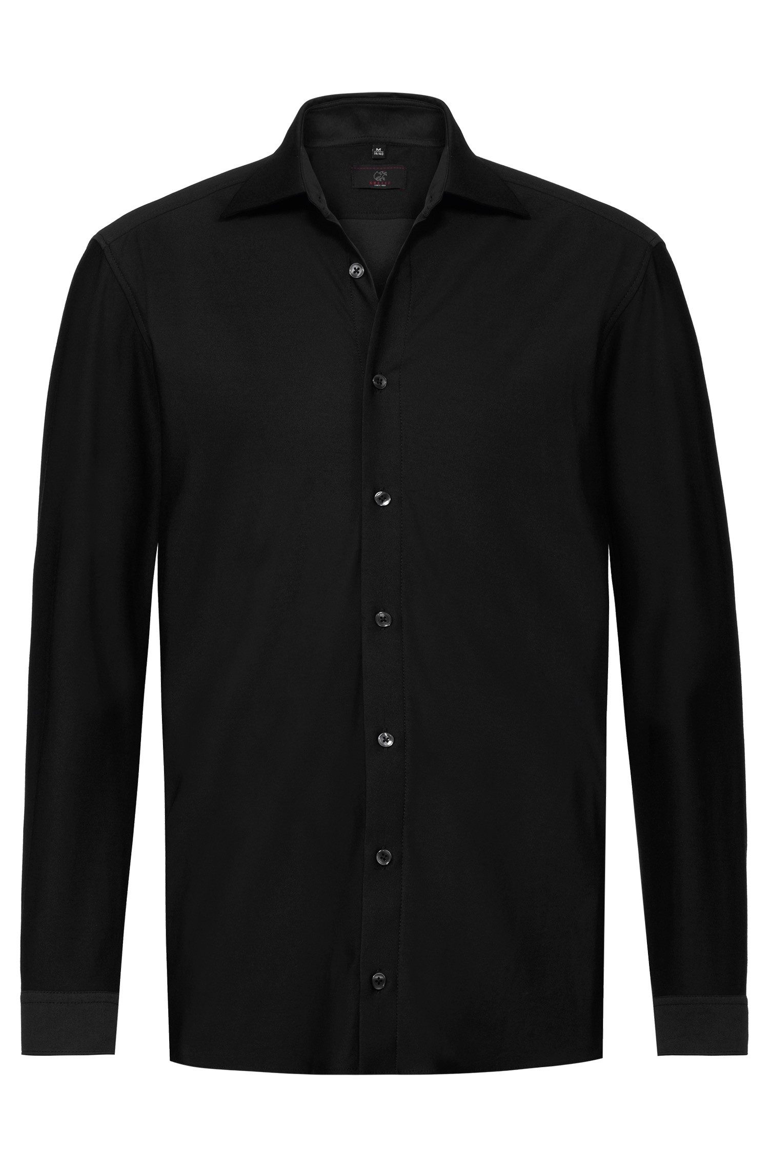 GREIFF Langarmhemd Greiff CASUAL Herren Jerseyhemd Langarm New-Kent Regular Schwarz