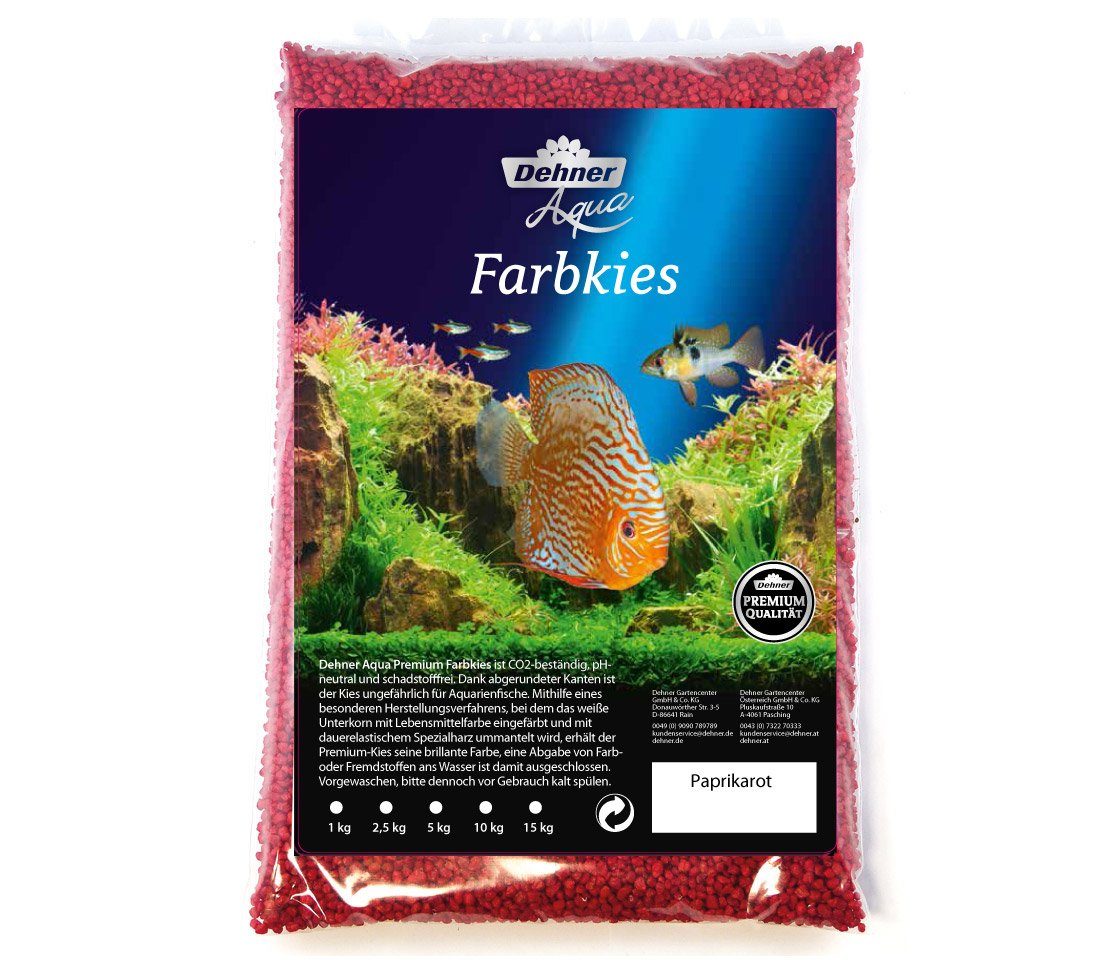 Dehner Aquarienkies Aqua Premium Kies, Körnung 2-3 mm, 5 kg, Aquarium-Bodengrund