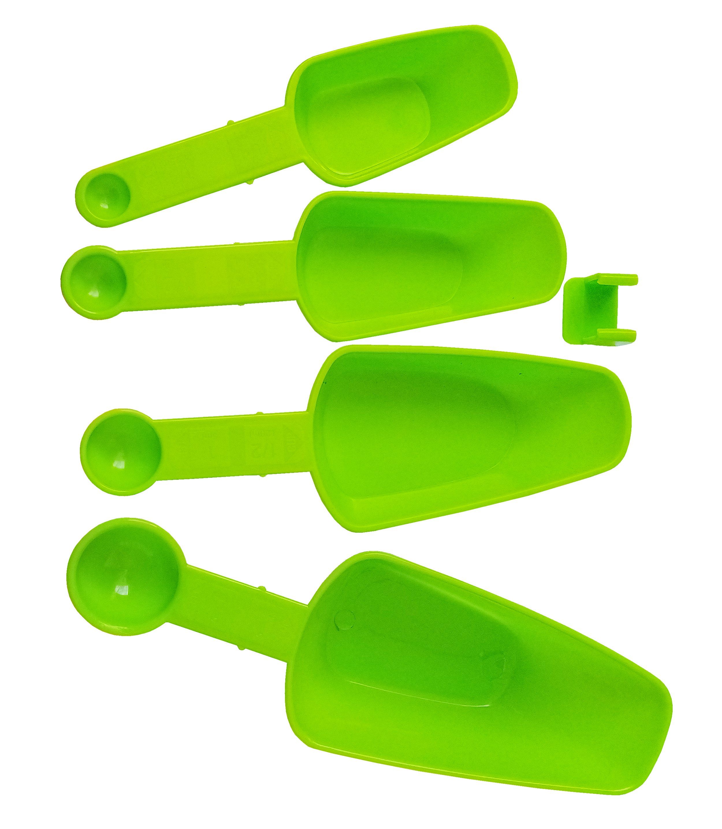 Reinex Messlöffel MESSLÖFFEL Set 4-teilig aus Kunststoff Messbecher Dosierlöffel 47, Löffelmaße Meßlöffel Küchenhelfer