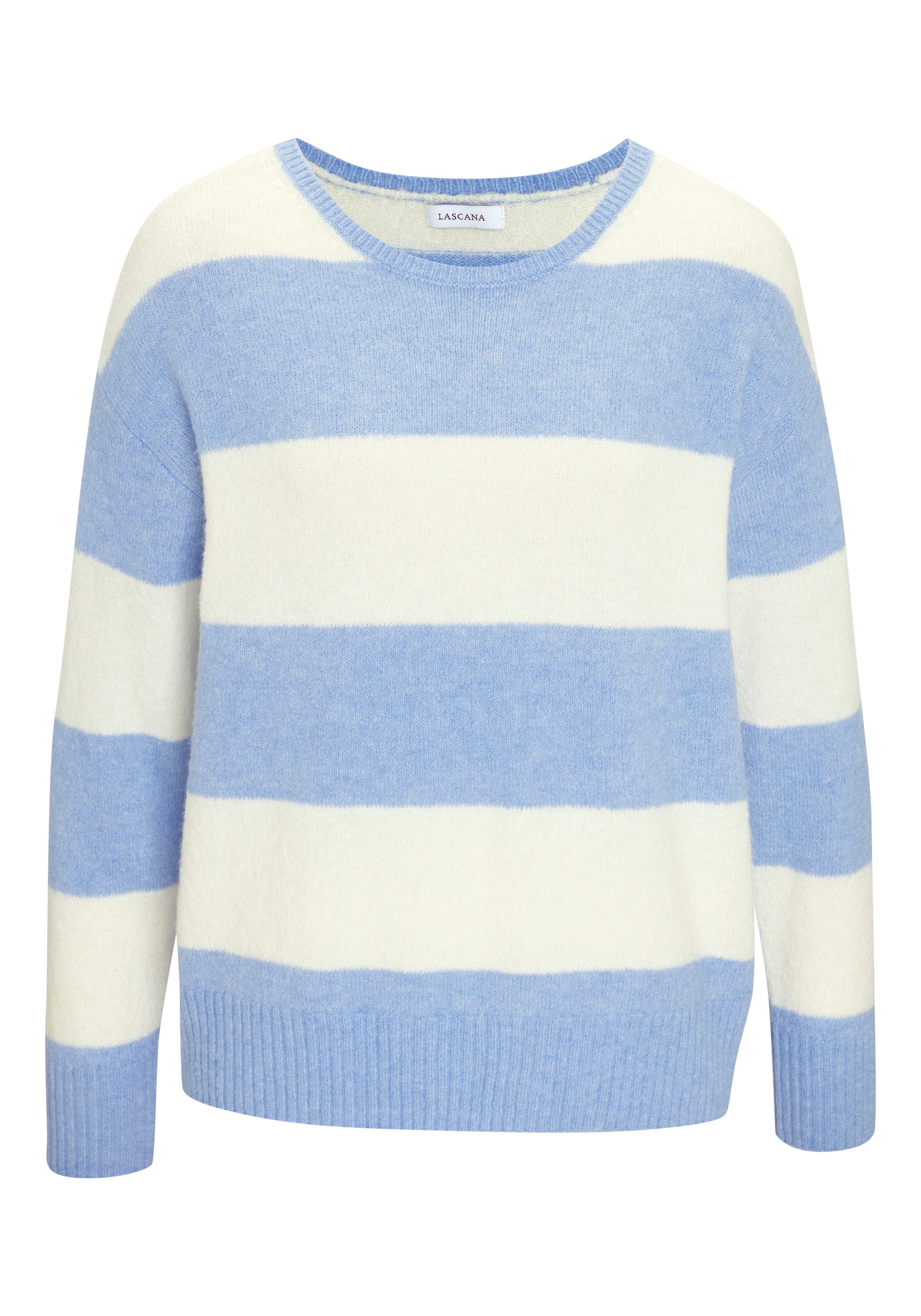 LASCANA Sweater - Strickpullover - Loungepullover - Streifenpullover aus weichem Strick, Home- und Loungewear. € 44,99