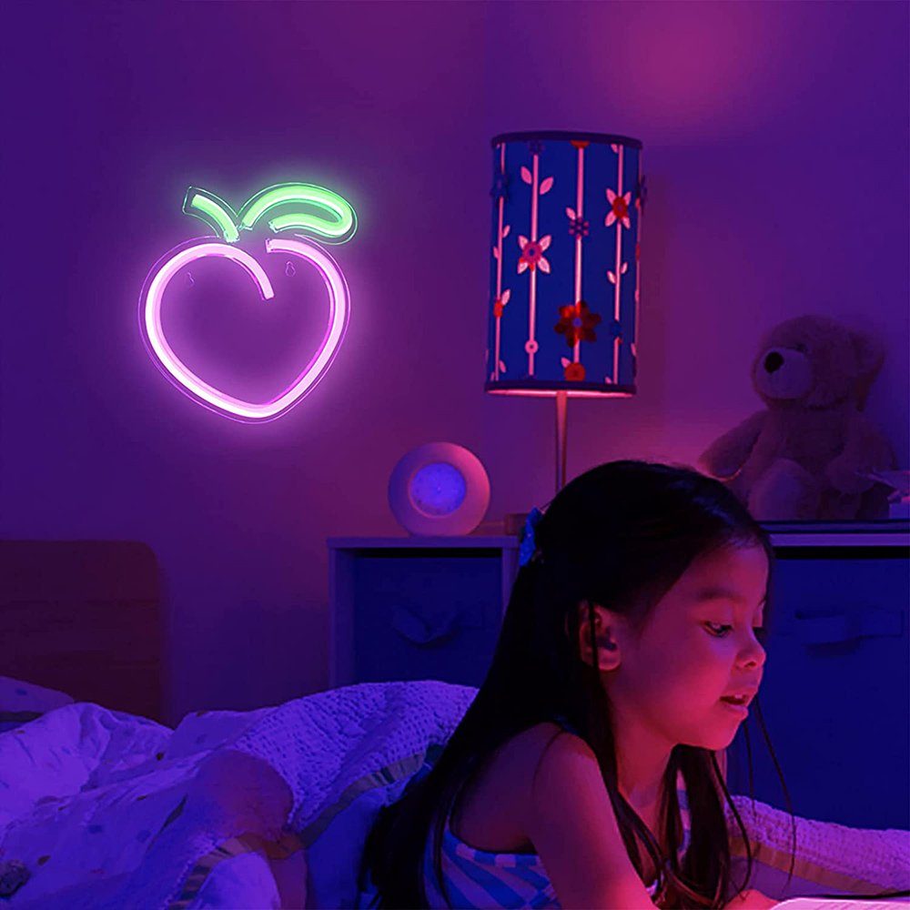 Rosnek LED Dekolicht Großes für Format, Deko, Schalter, Bar LED-Neonlicht-Schild, und Dekoratives Wandkunst Rückwand USB, Party Schlafzimmer Hängeschild
