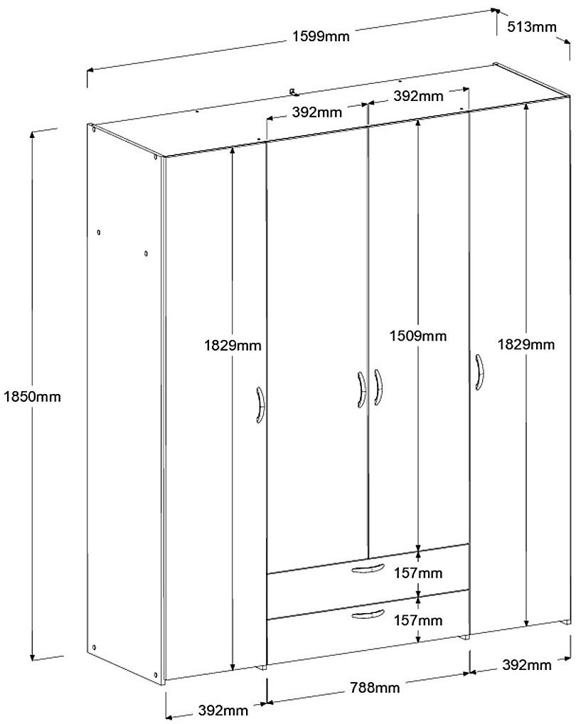 Parisot Kleiderschrank Daily 1