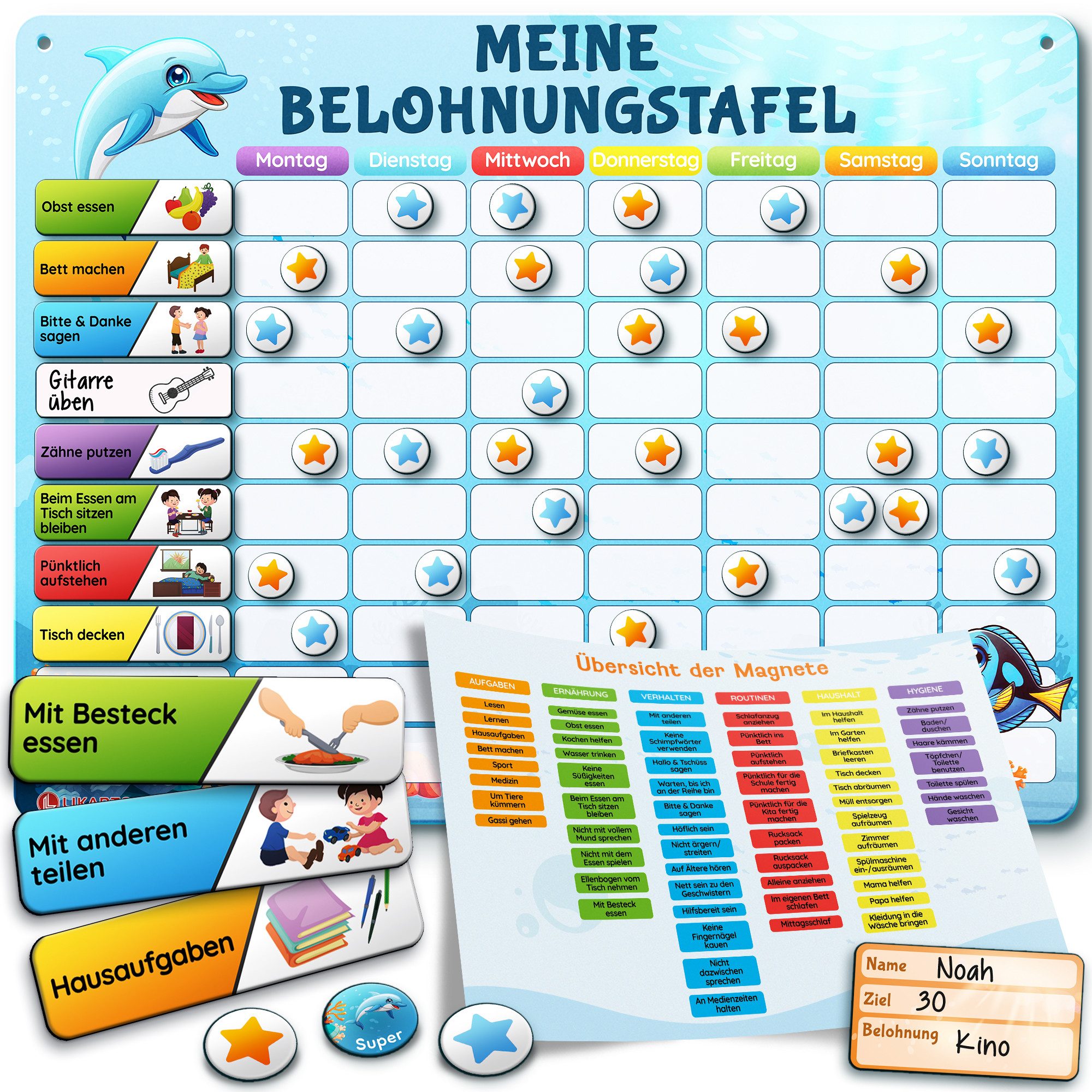 Likarto Lernspielzeug Belohnungstafel Kinder - Montessori Aufgabenplaner & günstig online kaufen