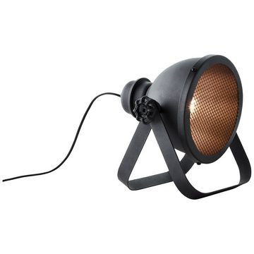 Lightbox Tischleuchte, ohne Leuchtmittel, Tisch-Strahler schwenkbar, 26 x 27 cm, E27, schwarz korund, Metall