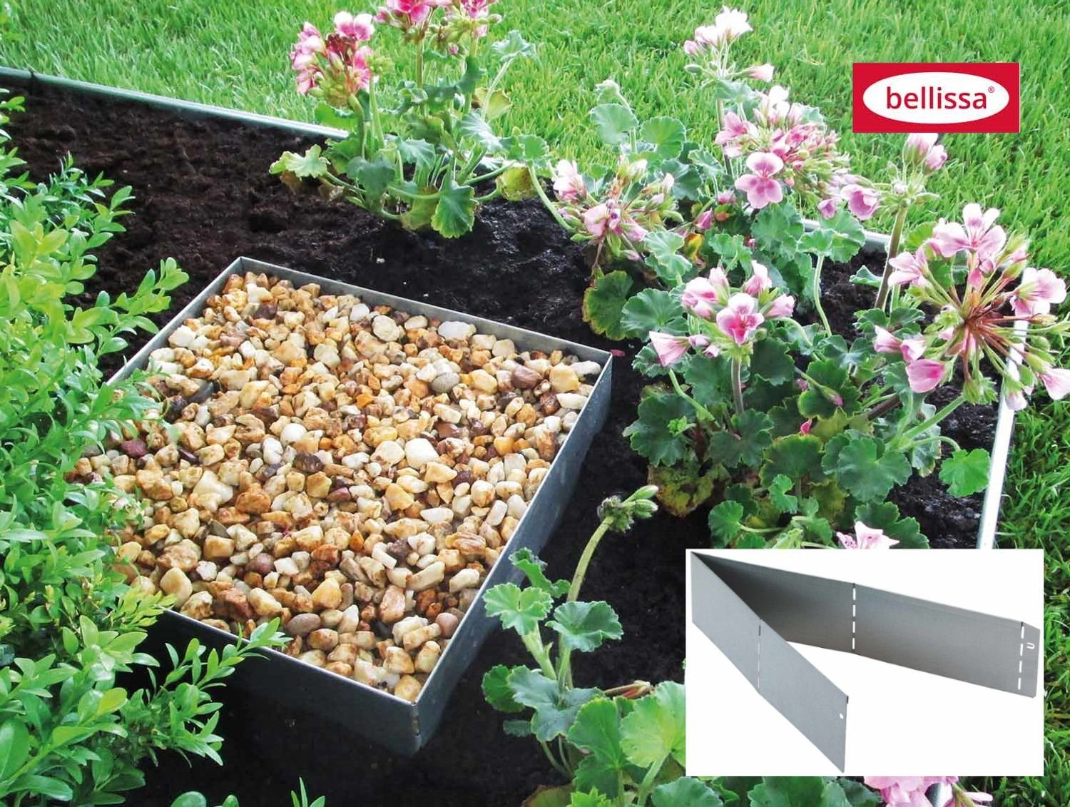 Rasenkante Bellissa Rasenkante Square verzinkt 30x30cm H20cm Beetumrandung Beetei