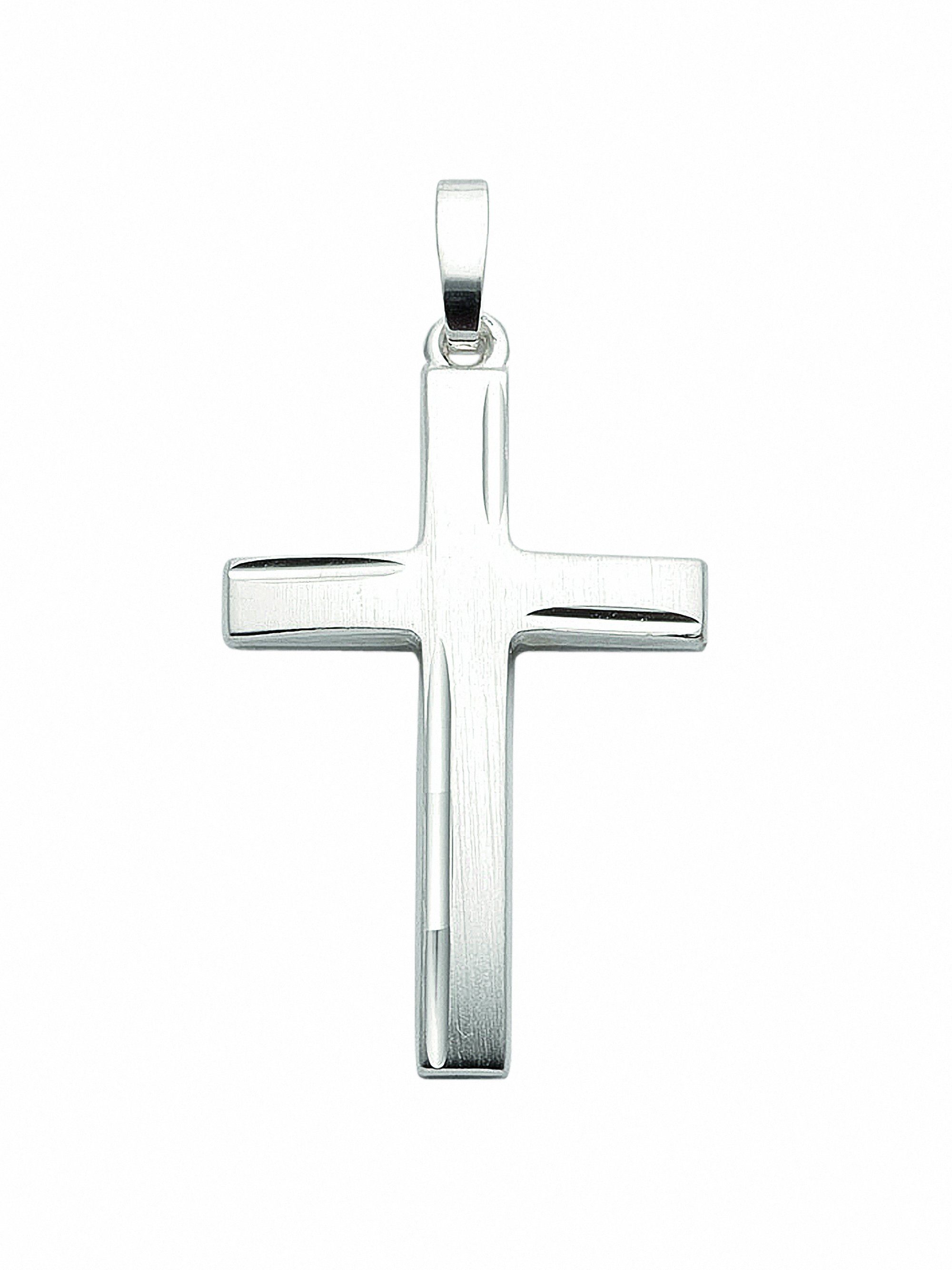 Adelia´s Kettenanhänger 925 Silber Kreuz Anhänger, Silberschmuck für Damen  & Herren, Maße - Breite 16,5 mm - Höhe 24,5 mm