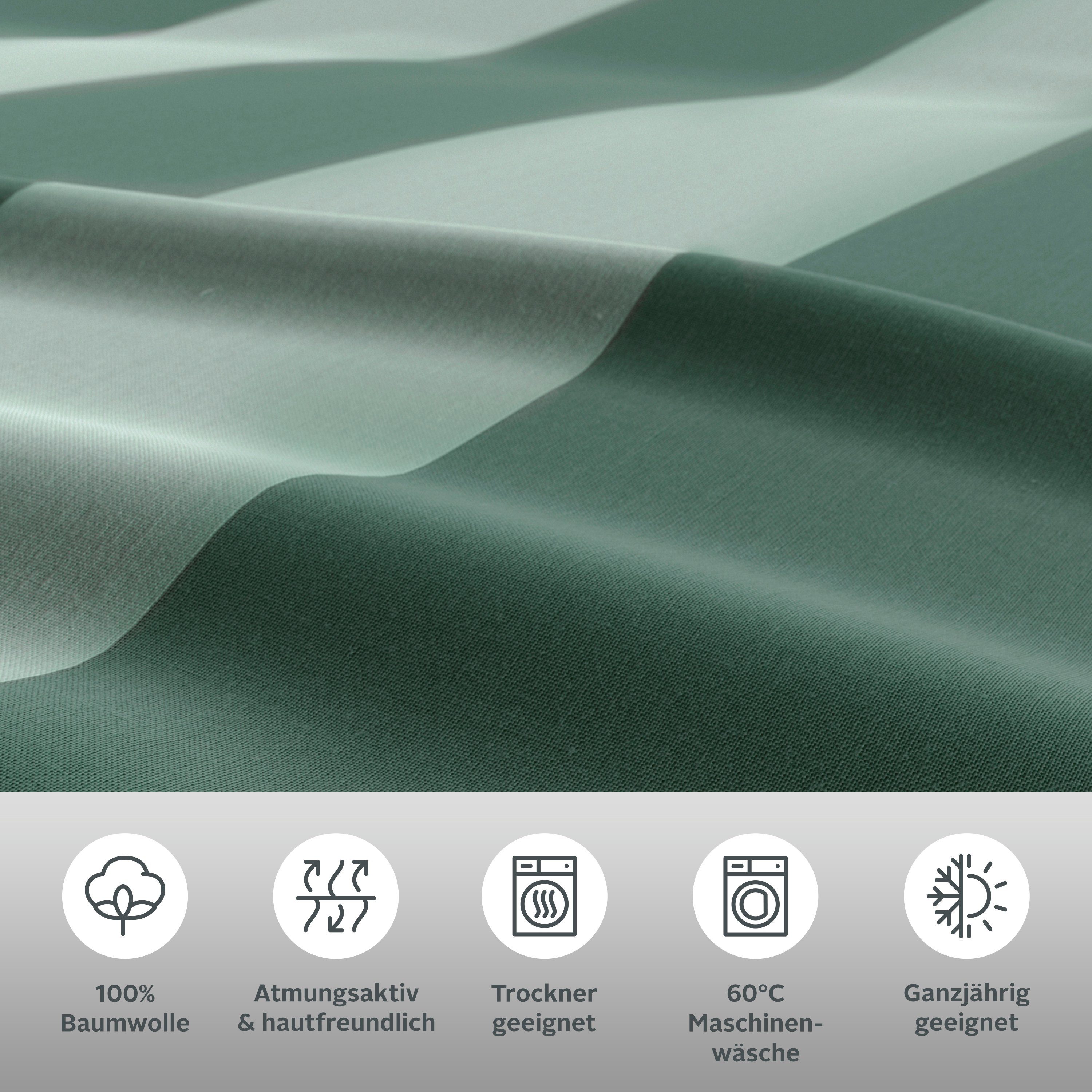 OTTO home Bettwäsche Sari, Linon, 2 teilig, in verschiedenen Qualitäten, moderne Bettwäsche mit Streifen