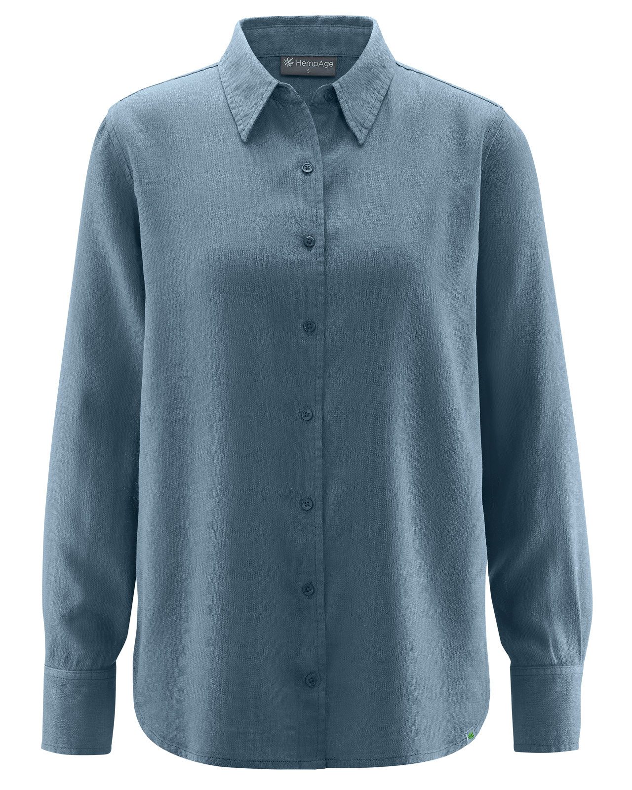 Langarmbluse Elegante Bluse Hanf/Biobaumwolle Casual fit