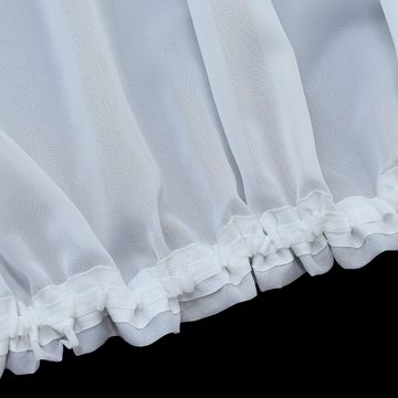 Scheibengardine Claudia, Joyswahl, Kräuselband, transparent, Voile mit Satinband