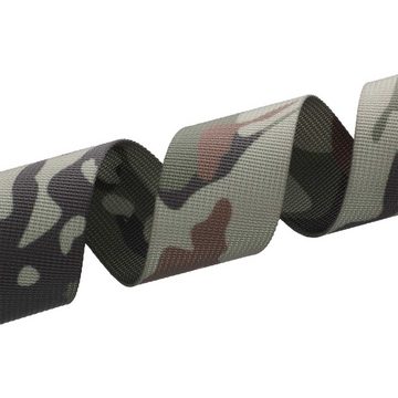 maDDma 1m Gurtband im Tarnmuster Design Rollladengurt, dark camouflage