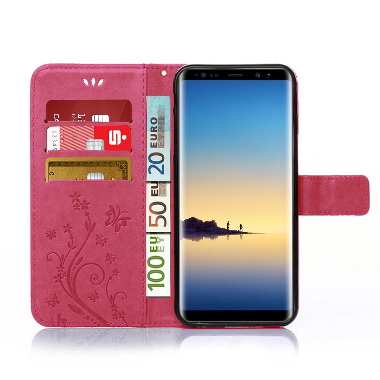 Numerva Handyhülle Bookstyle Flower Handytasche Schutzhülle für Samsung Galaxy S10, Klapphülle Flip Cover mit Blumenmuster
