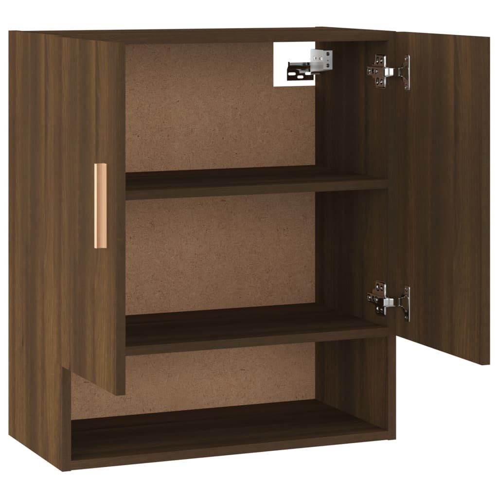 vidaXL Fächerschrank Braun Eiche cm 60x31x70 Holzwerkstoff Wandschrank Braune (1-St) Eichen-Optik