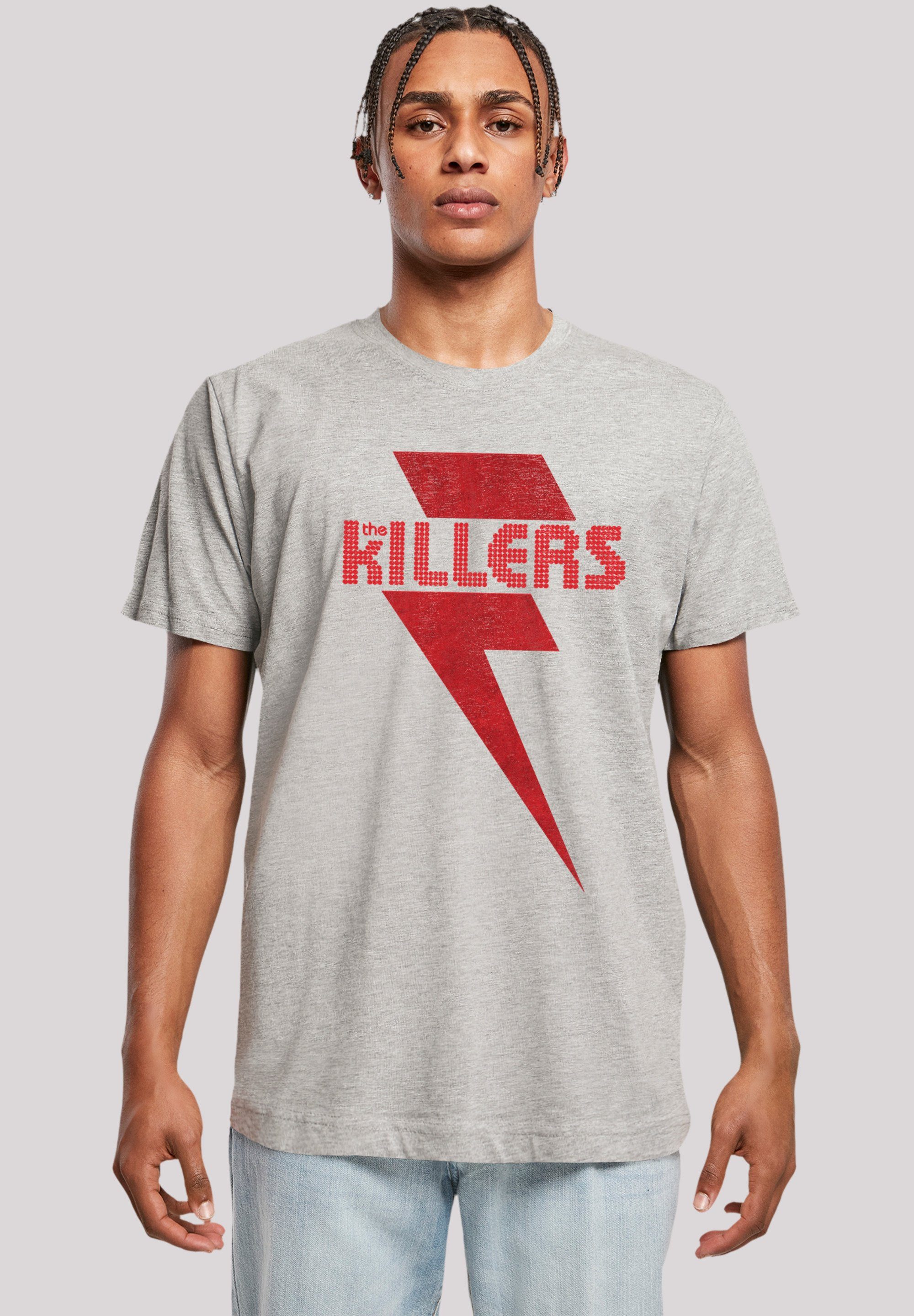 Red Bolt F4NT4STIC Killers T-Shirt heather grey Print The