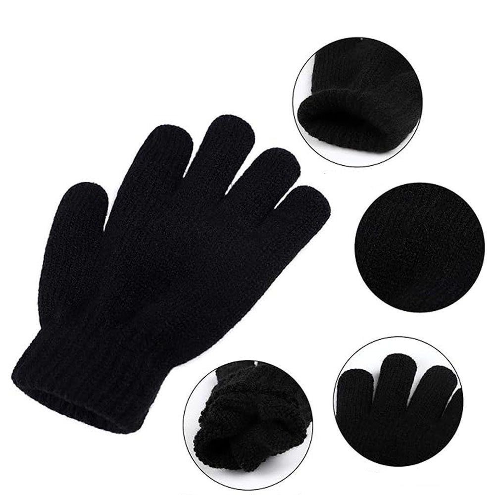 CTGtree Strickhandschuhe Winterkalt -sicherer warmer Touchscreenhandschuh und