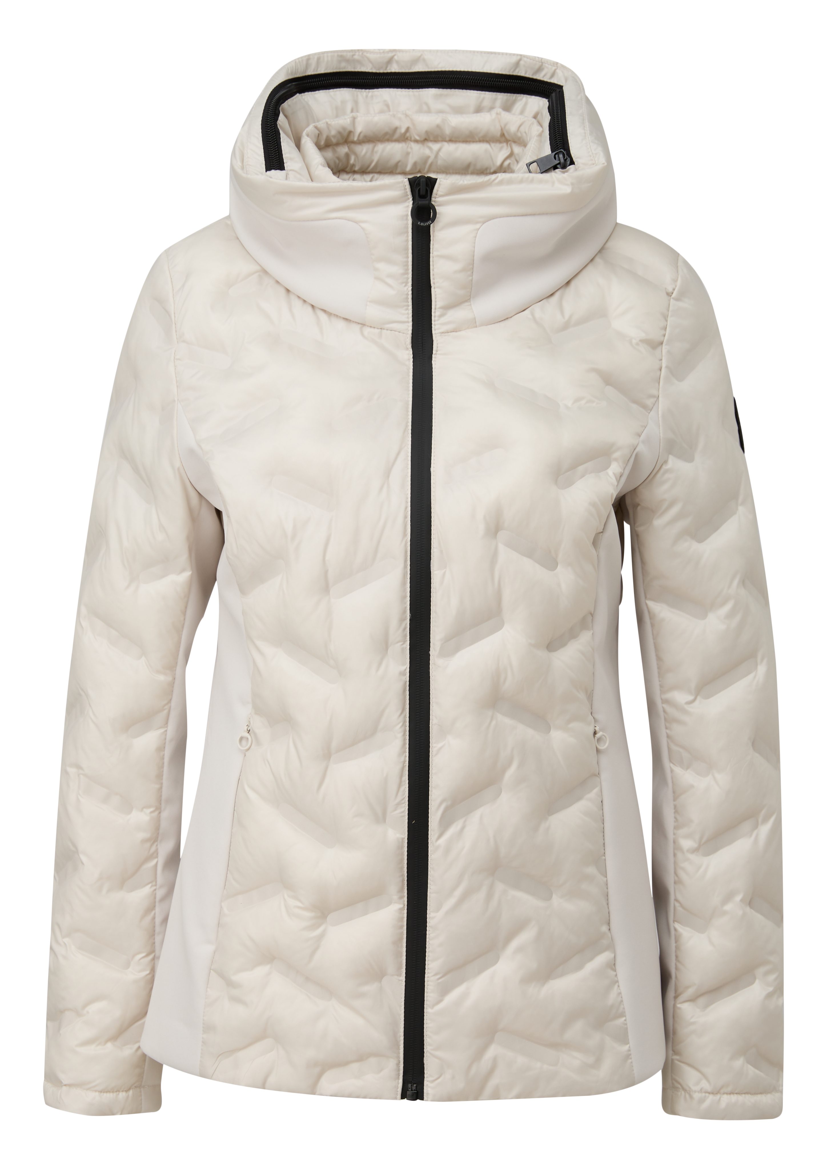 white mit Outdoorjacke s.Oliver Strukturmuster