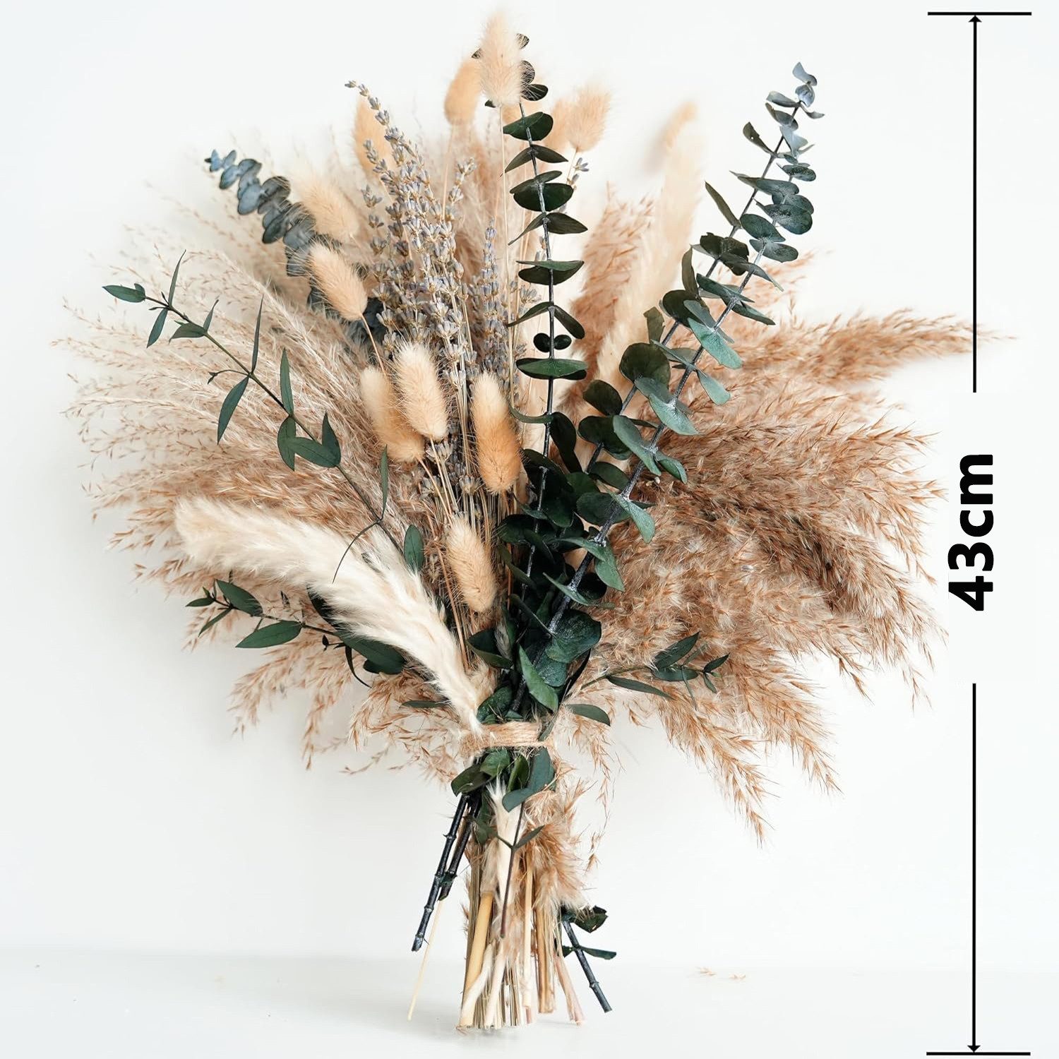Trockenblume 63 Stück Pampasgras Trockenblumen Deko Natürliche Trockenblumen, FOUORTUNATE-BEE, Trockenblumenstrauß für Hochzeit Boho Deko Wohnzimmer Tischdeko – Bild 4 von 5