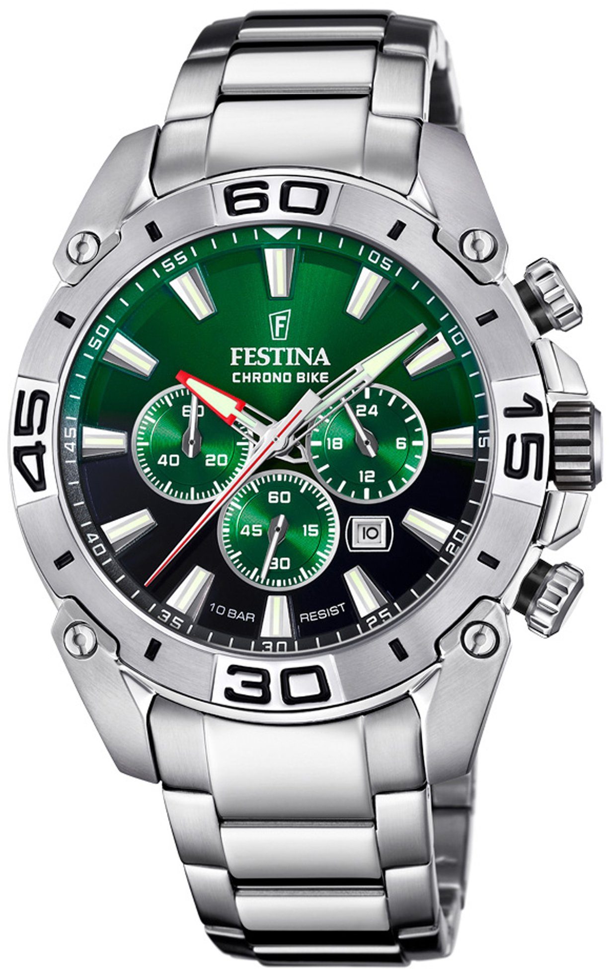 Festina Chronograph Chrono Bike 2021, F20543/3, Armbanduhr, Quarzuhr, Herrenuhr, Stoppfunktion