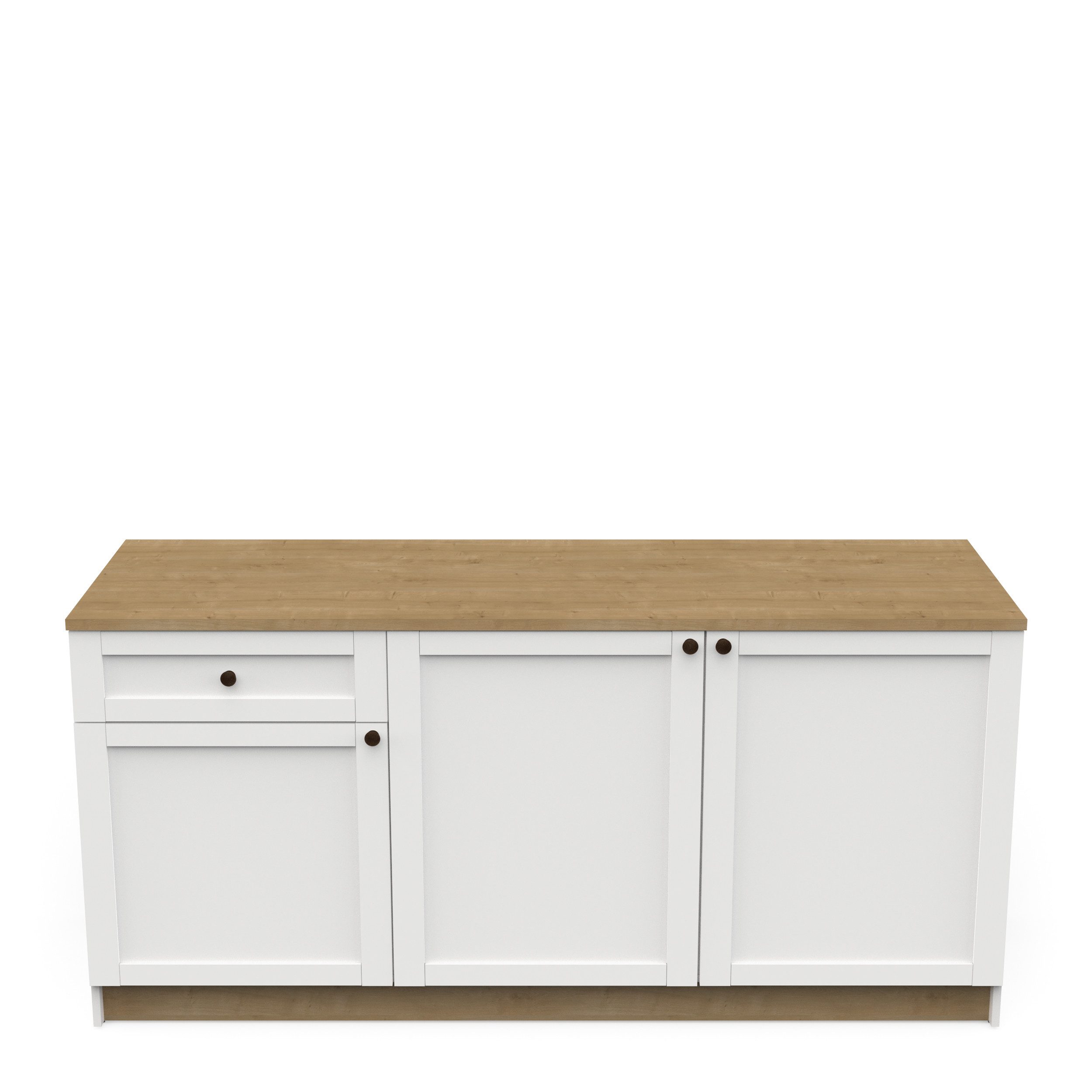 habeig Küchenbuffet Küche Kompaktküche Küchenschrank variabel Singleküche U günstig online kaufen