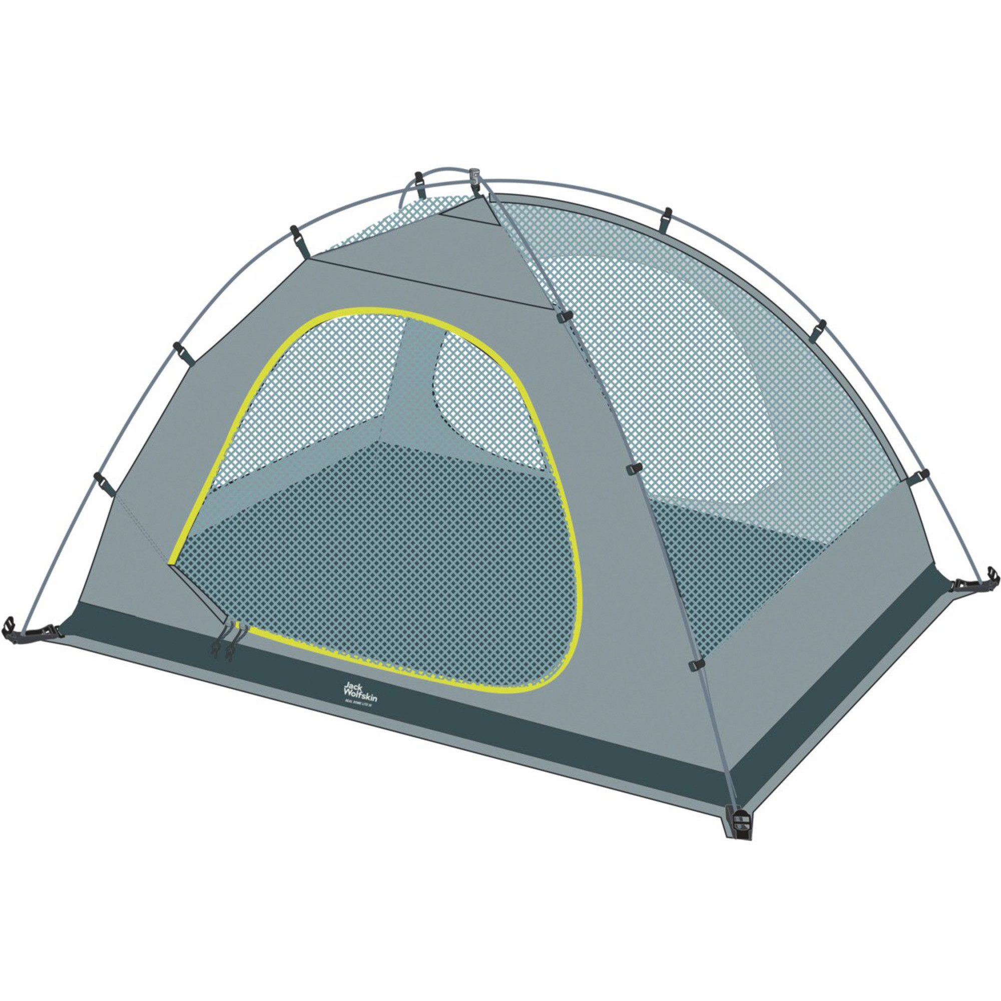 Jack Wolfskin Kuppelzelt Jack Wolfskin Kuppelzelt REAL DOME LITE II, Zelt, Personen: 2