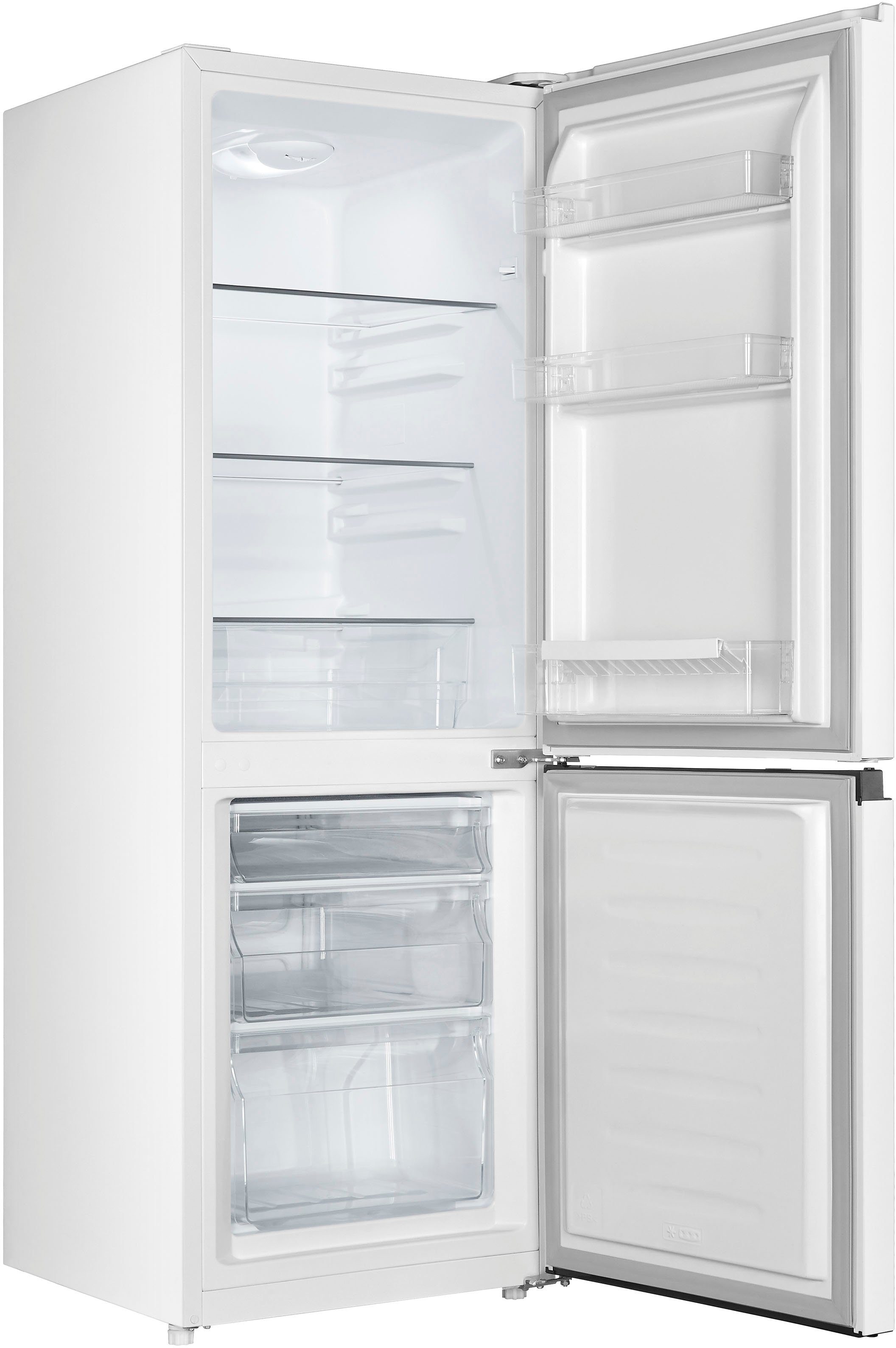 Hanseatic Kühl-/Gefrierkombination HKGK14349DW, 143 cm hoch, 49,5 cm breit, Abtauautomatik, Obst & Gemüse-Fach