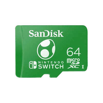 Sandisk microSDXC Extreme, Nintendo licensed Yoshi Edition Speicherkarte (64 GB, 100 MB/s Lesegeschwindigkeit)