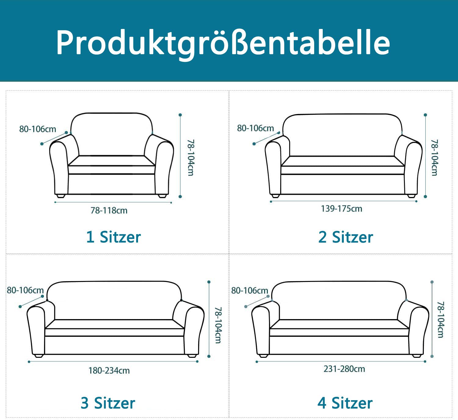 Coonoor Sofahusse 1/2/3/4 Sitzer Sofabezug, Modern günstig online kaufen