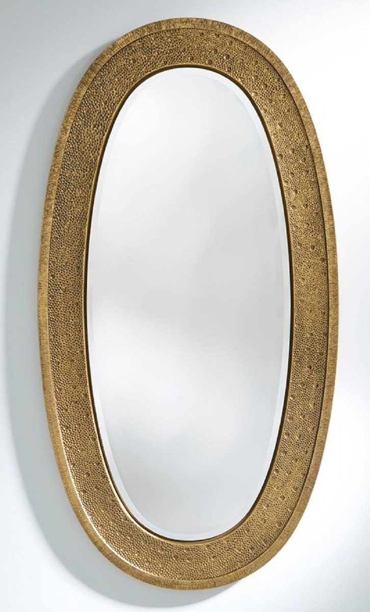 Casa Padrino Spiegel Luxus Spiegel Gold 89 x 5 x H. 170 cm - Eleganter  Ovaler Wandspiegel - Garderoben Spiegel - Wohnzimmer Spiegel - Luxus Deko  Accessoires