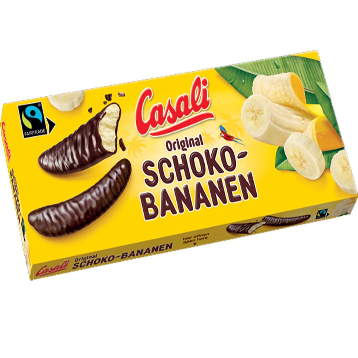 Casali Süßigkeit, Casali Bananen Schaumzuckerstücke mit Schokoladenüberzug 300g